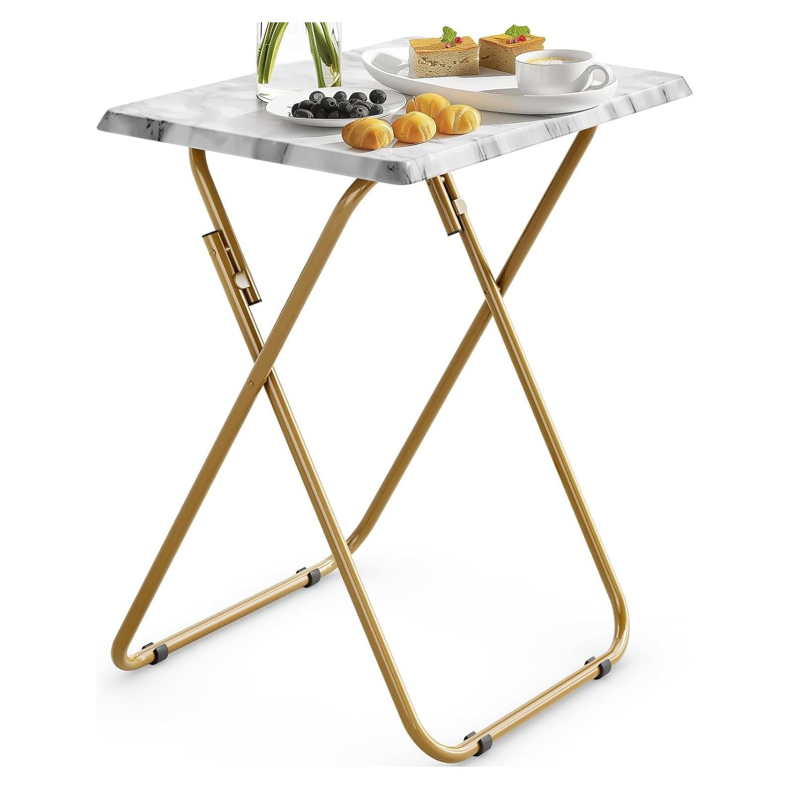 Mesa de bandeja plegable HUANUO Marmoleada 66 cm