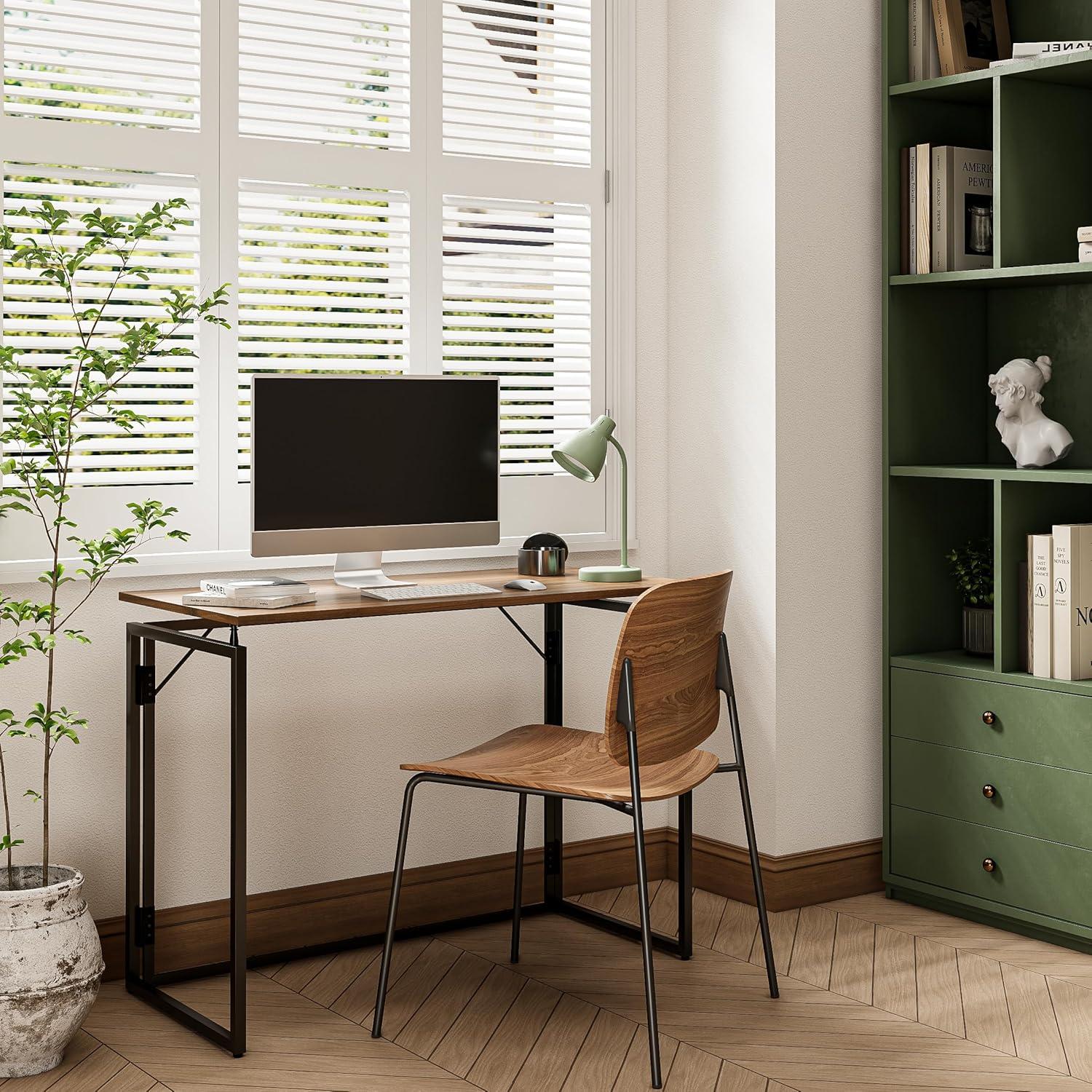 Escritorio Plegable Alawooder 76,2x40,6 cm Marrón Minimalista