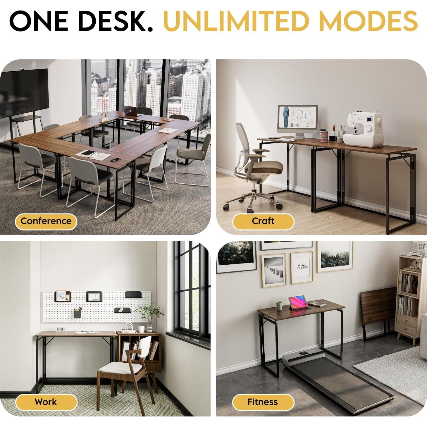 Escritorio Plegable Alawooder 76,2x40,6 cm Marrón Minimalista