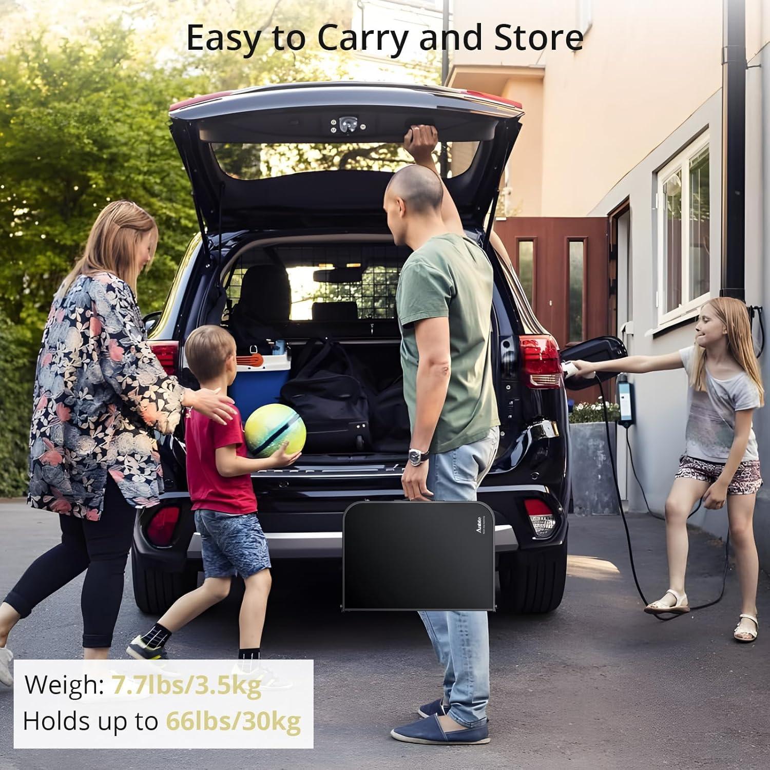 Mesa de Camping Plegable Anbte 91x61 cm Ajustable Negra