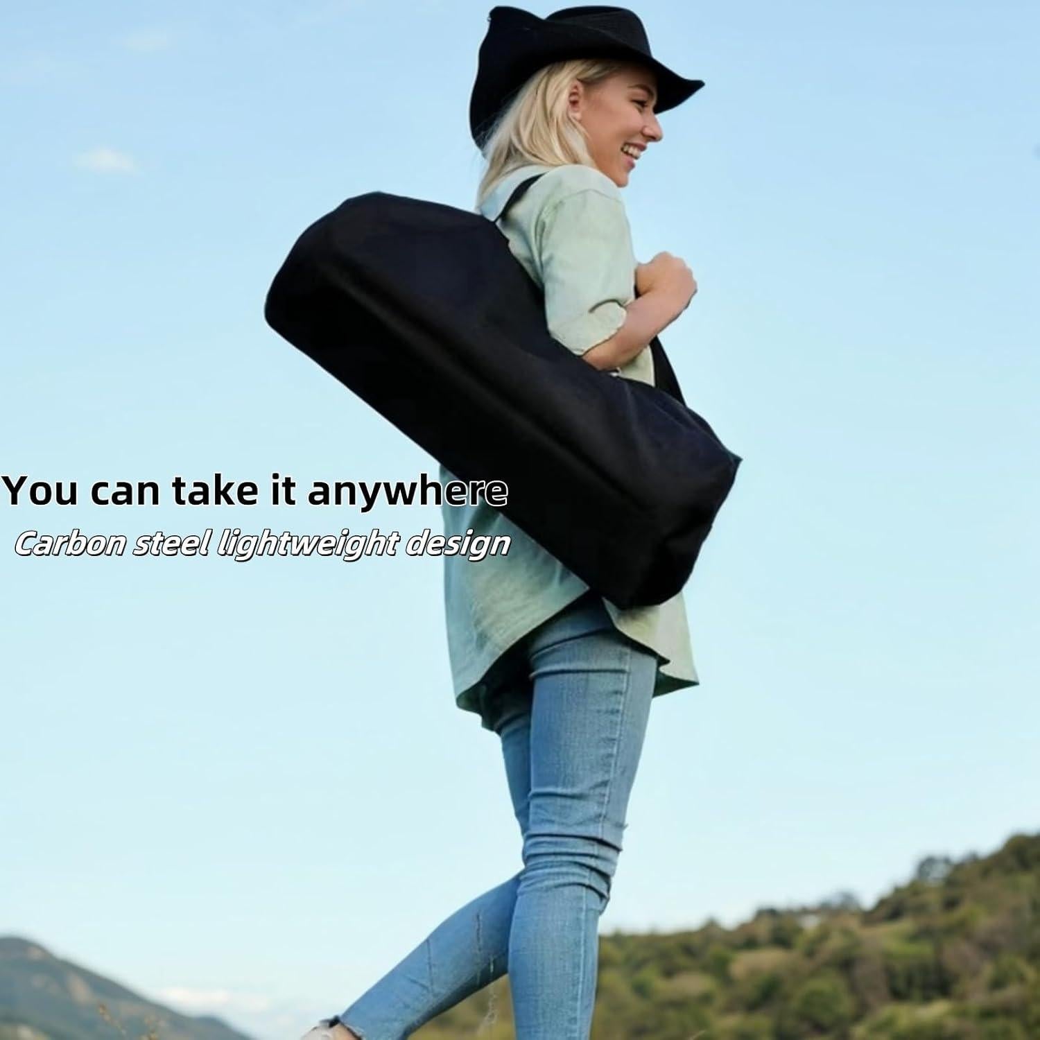 Mesa de Camping Plegable Xajsdlxs Negra 94x54.6 cm 2.95 kg