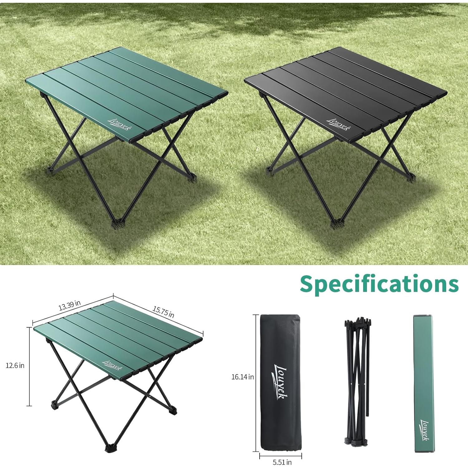 Mesa de Camping Plegable JOUYEK 33.99x32 cm Verde