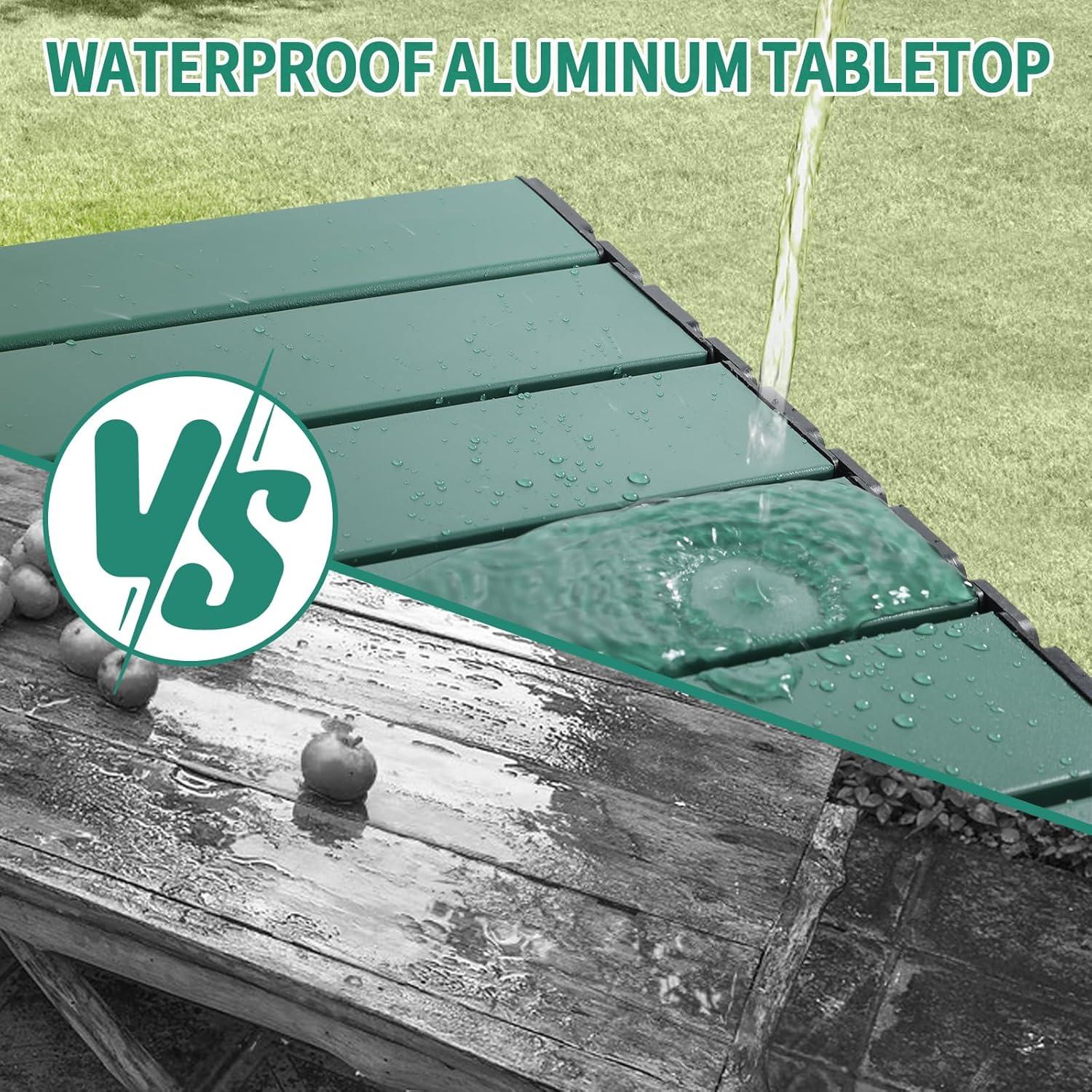 Mesa de Camping Plegable JOUYEK 33.99x32 cm Verde