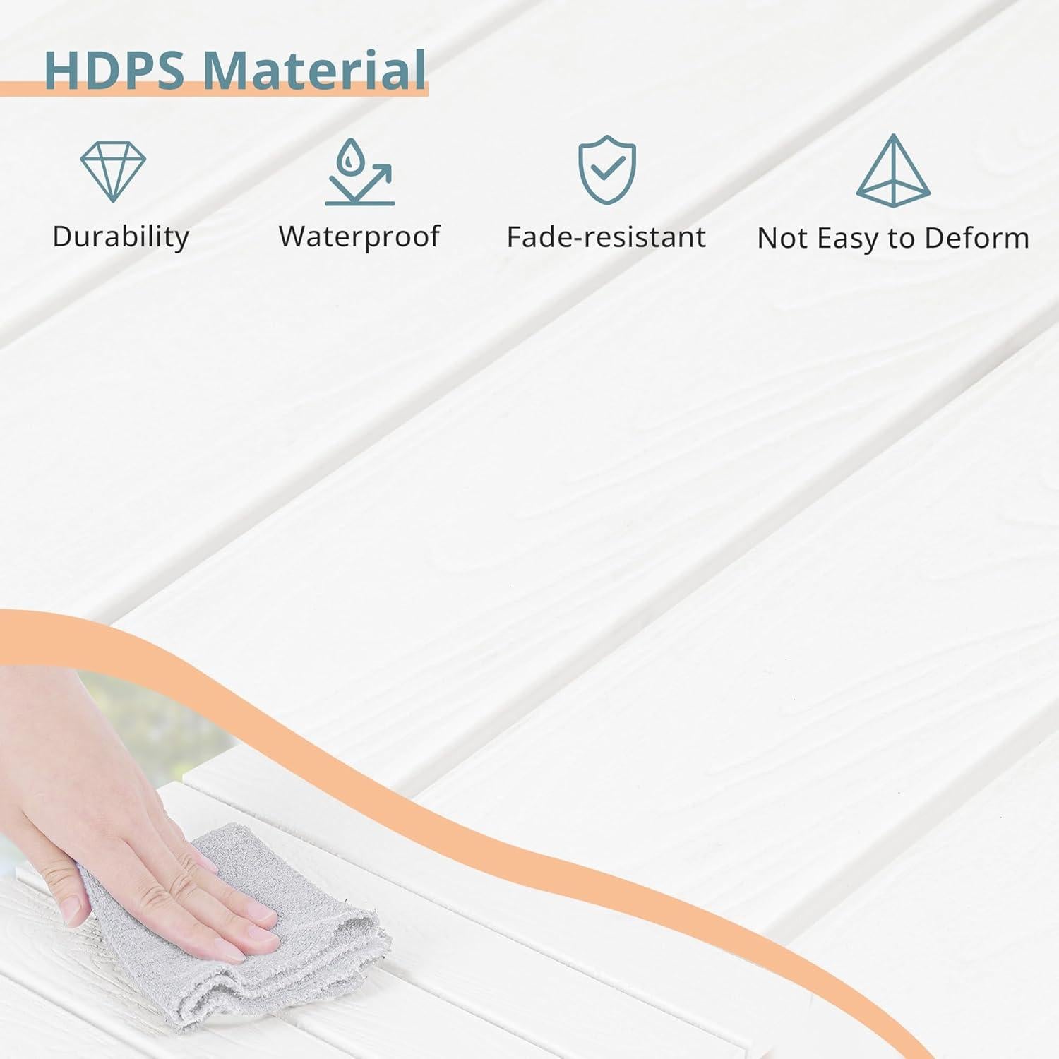 Mesa Plegable LUE BONA 35,56 cm Blanca para Exterior