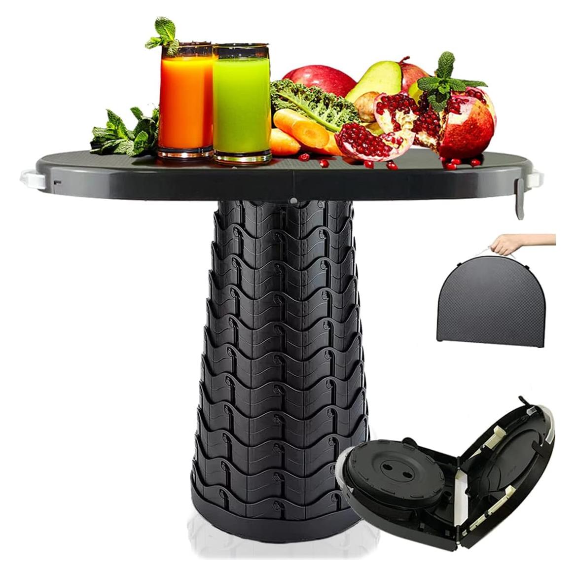 Mesa Plegable 2 en 1 Maliven MO-005 Negra para Camping