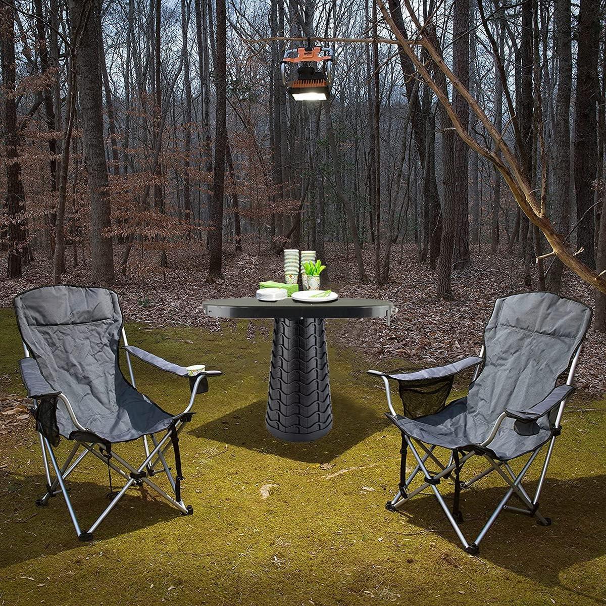 Mesa Plegable 2 en 1 Maliven MO-005 Negra para Camping