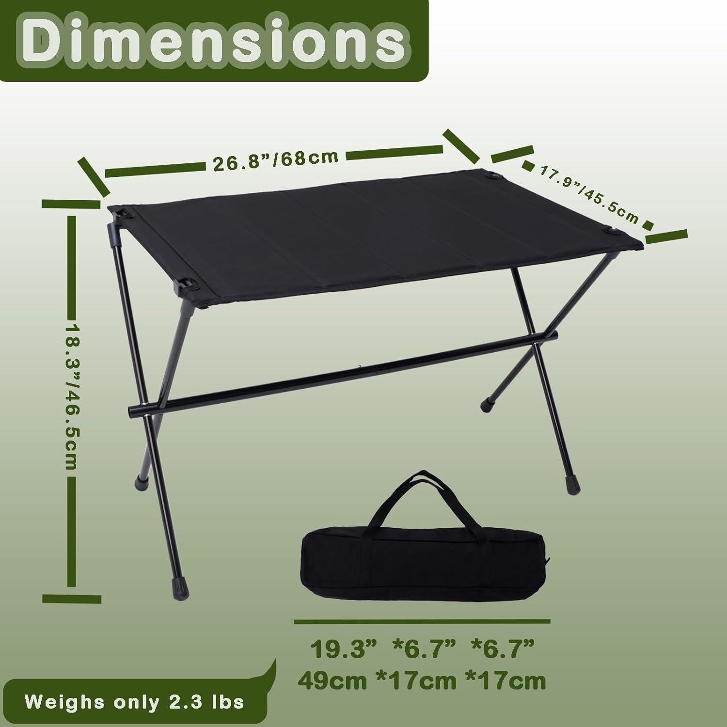 Mesa Plegable Camping Chanthaalry 68x45.5 cm 1.04 kg