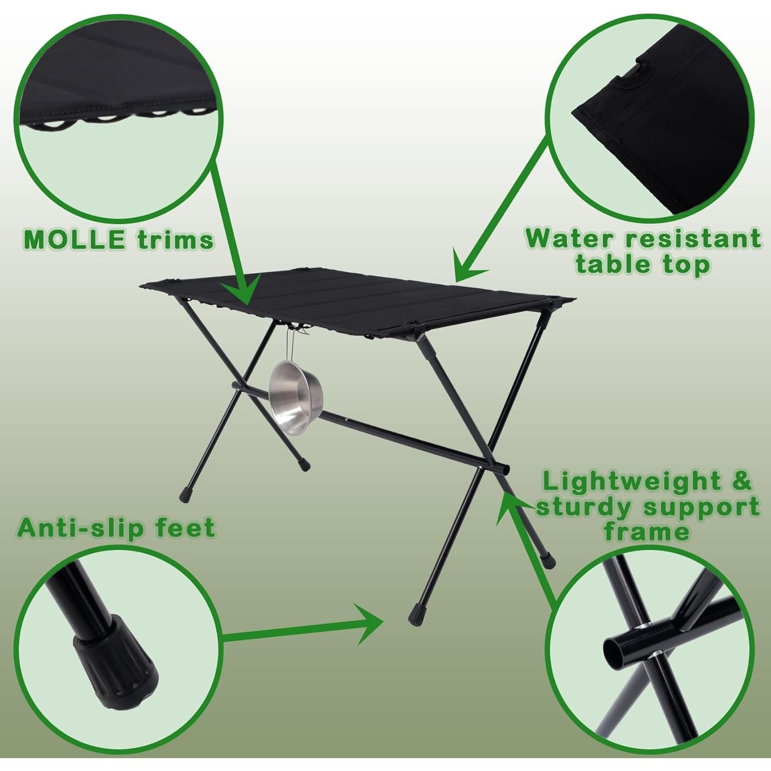 Mesa Plegable Camping Chanthaalry 68x45.5 cm 1.04 kg