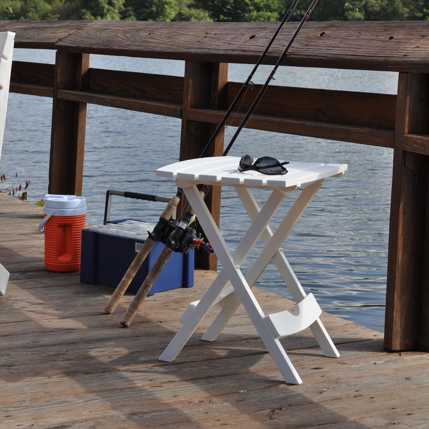 Mesa Lateral Plegable Adams Quik-Fold 2 Paquete Blanca