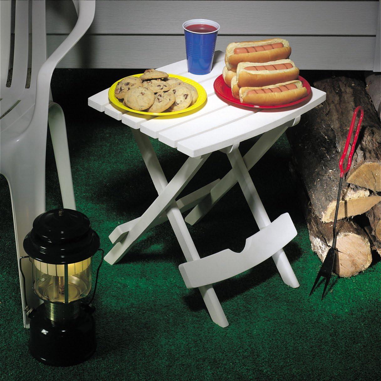 Mesa Lateral Plegable Adams Quik-Fold 2 Paquete Blanca