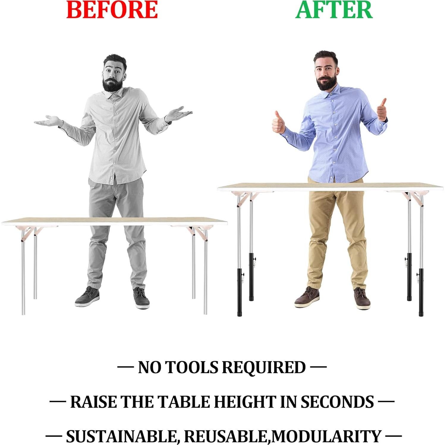 Elevadores de mesa plegable Herbert-fty 4 niveles 44 cm