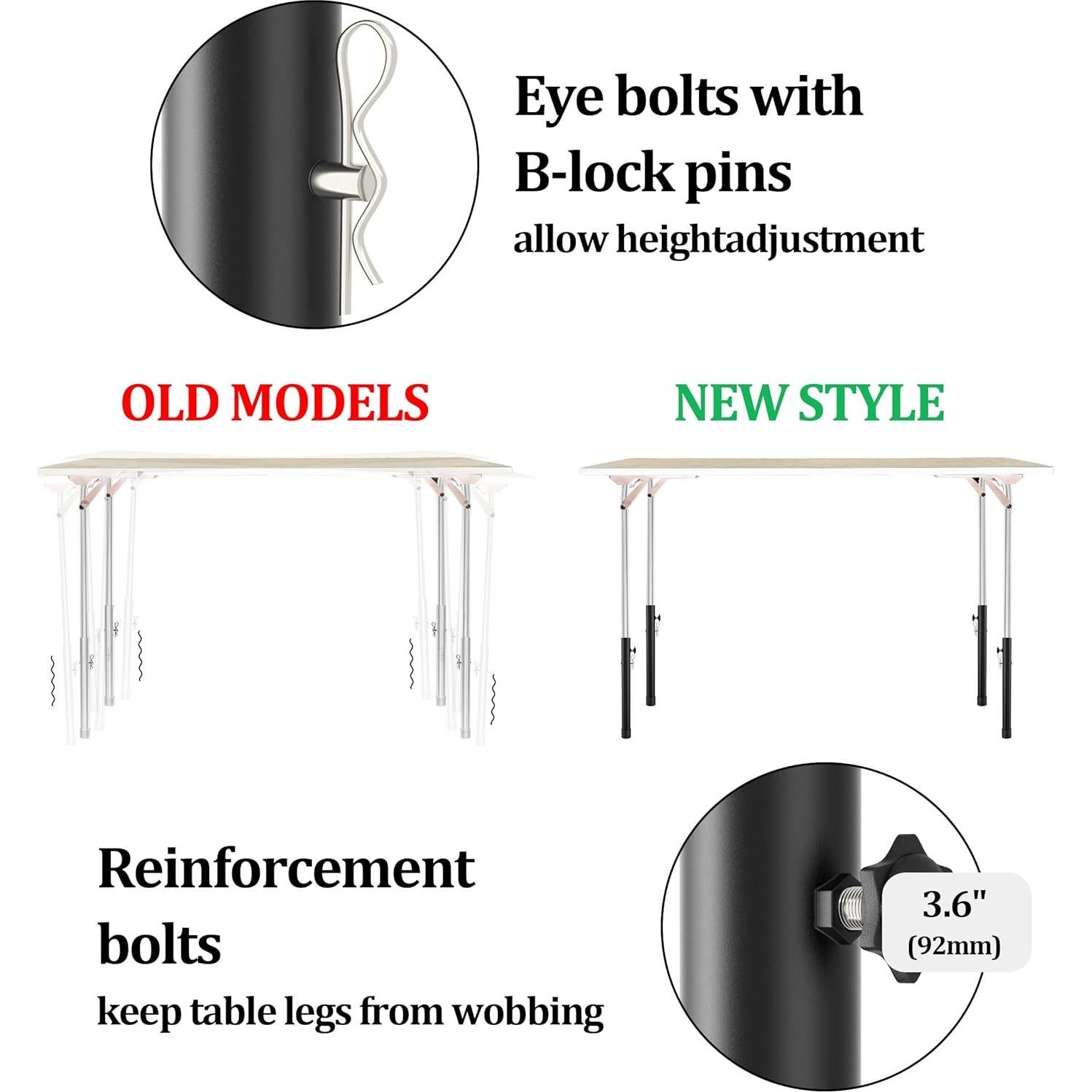 Elevadores de mesa plegable Herbert-fty 4 niveles 44 cm