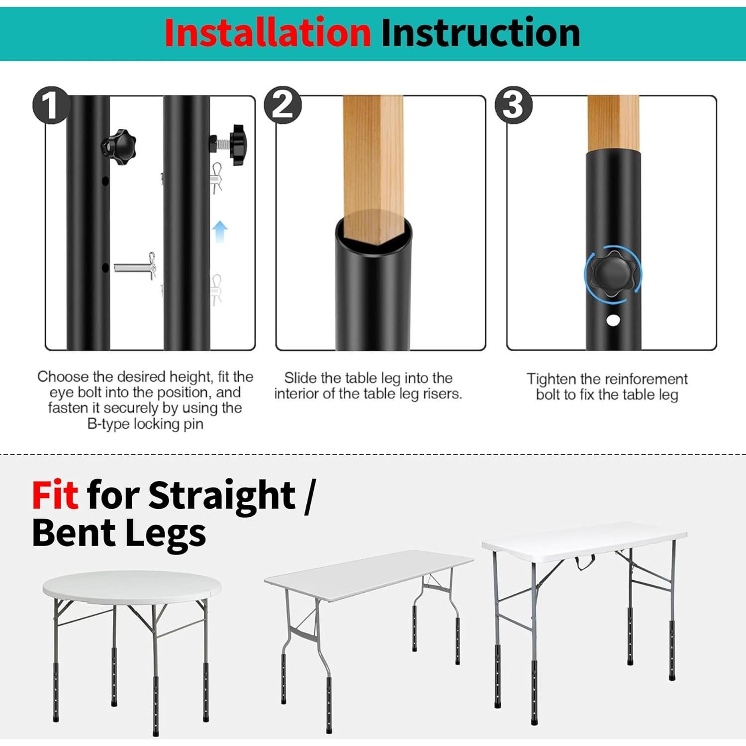 Elevadores de mesa plegable Herbert-fty 4 niveles 44 cm