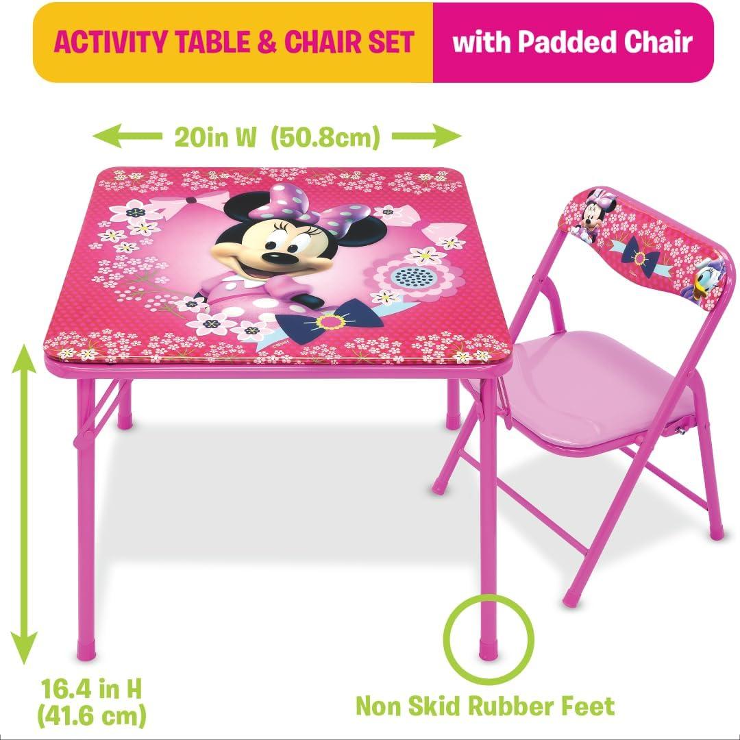 Conjunto Mesa y Silla Minnie Mouse para Niños 2-5 Años