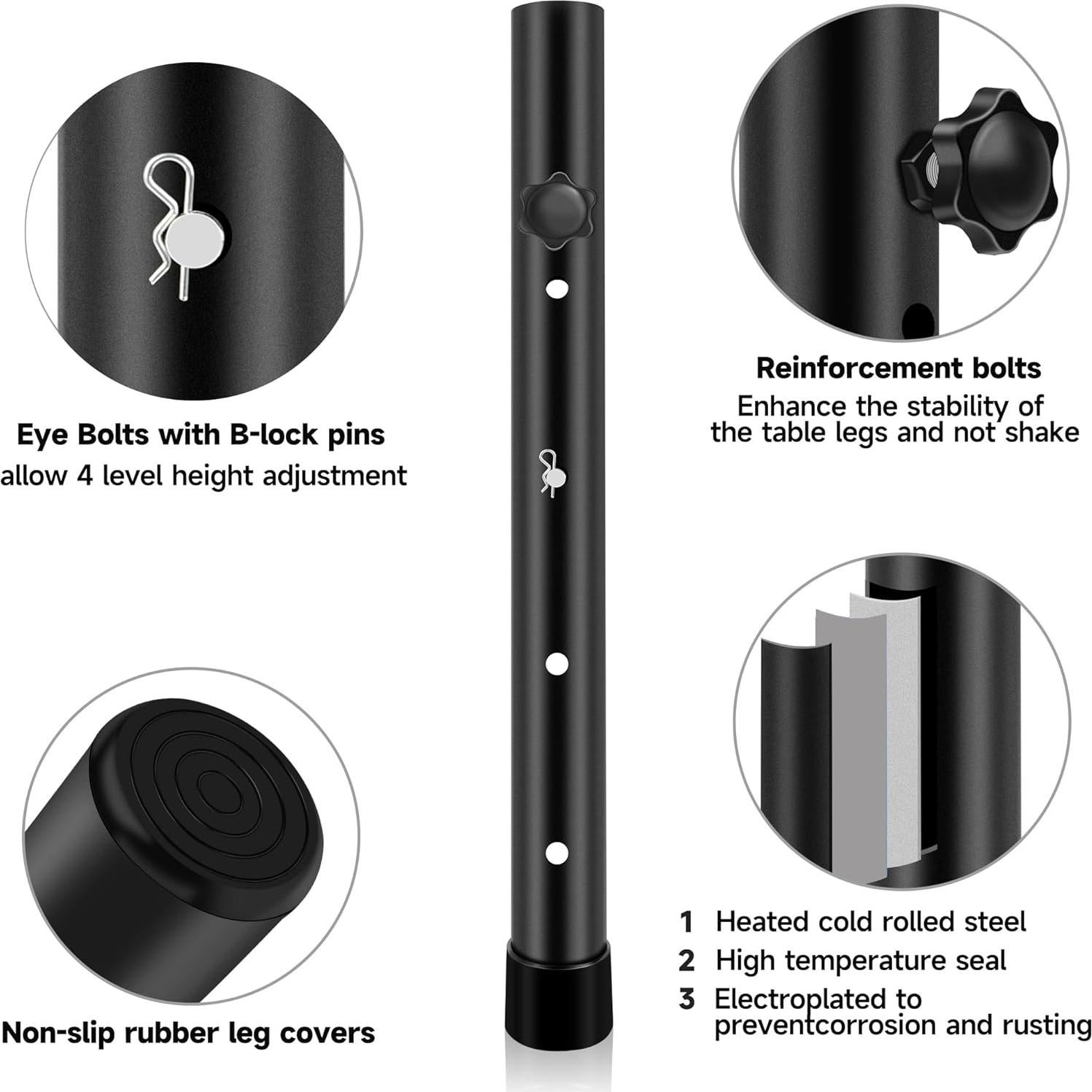 Elevadores de Mesa Plegables Laowu 8 PCS Altura Ajustable