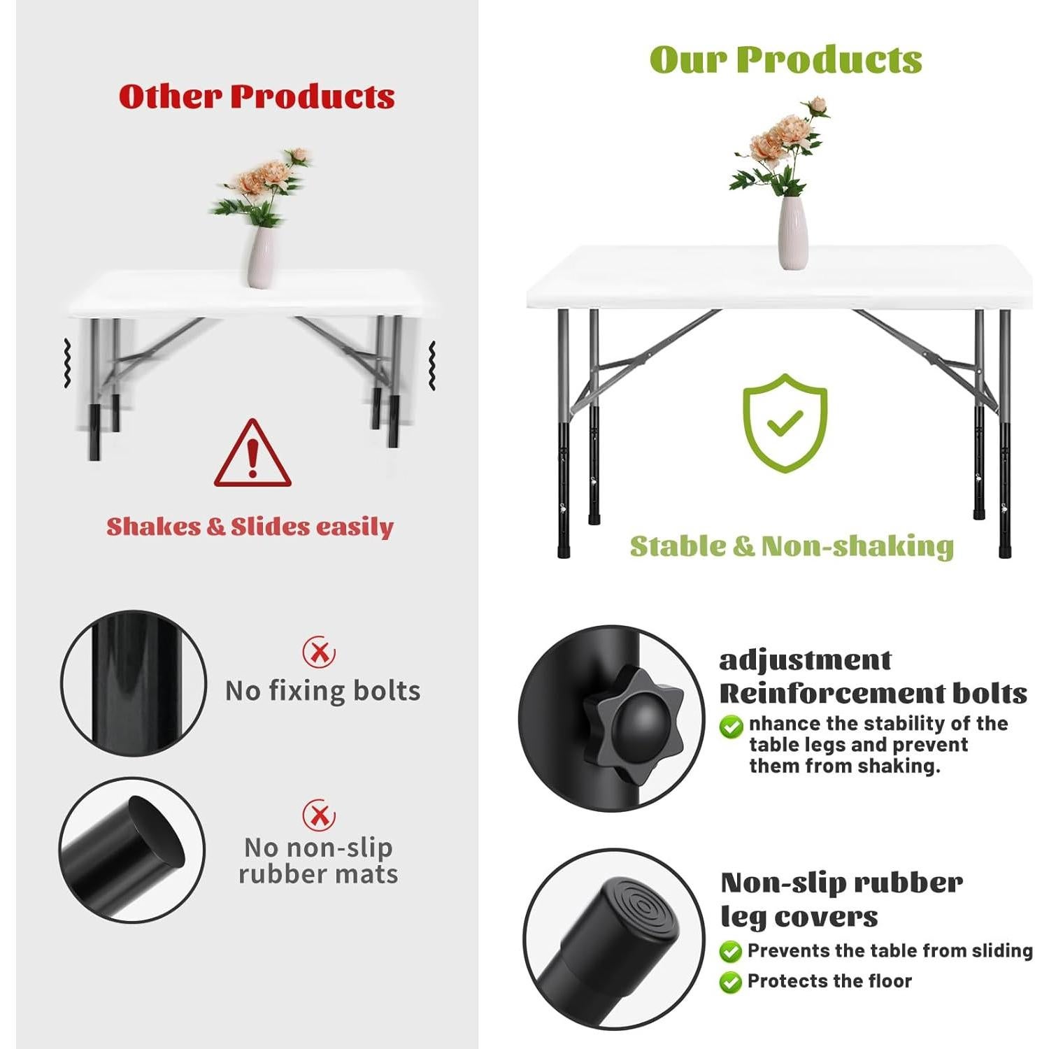 Extensiones de patas de mesa YUEYIN ajustables 4 niveles