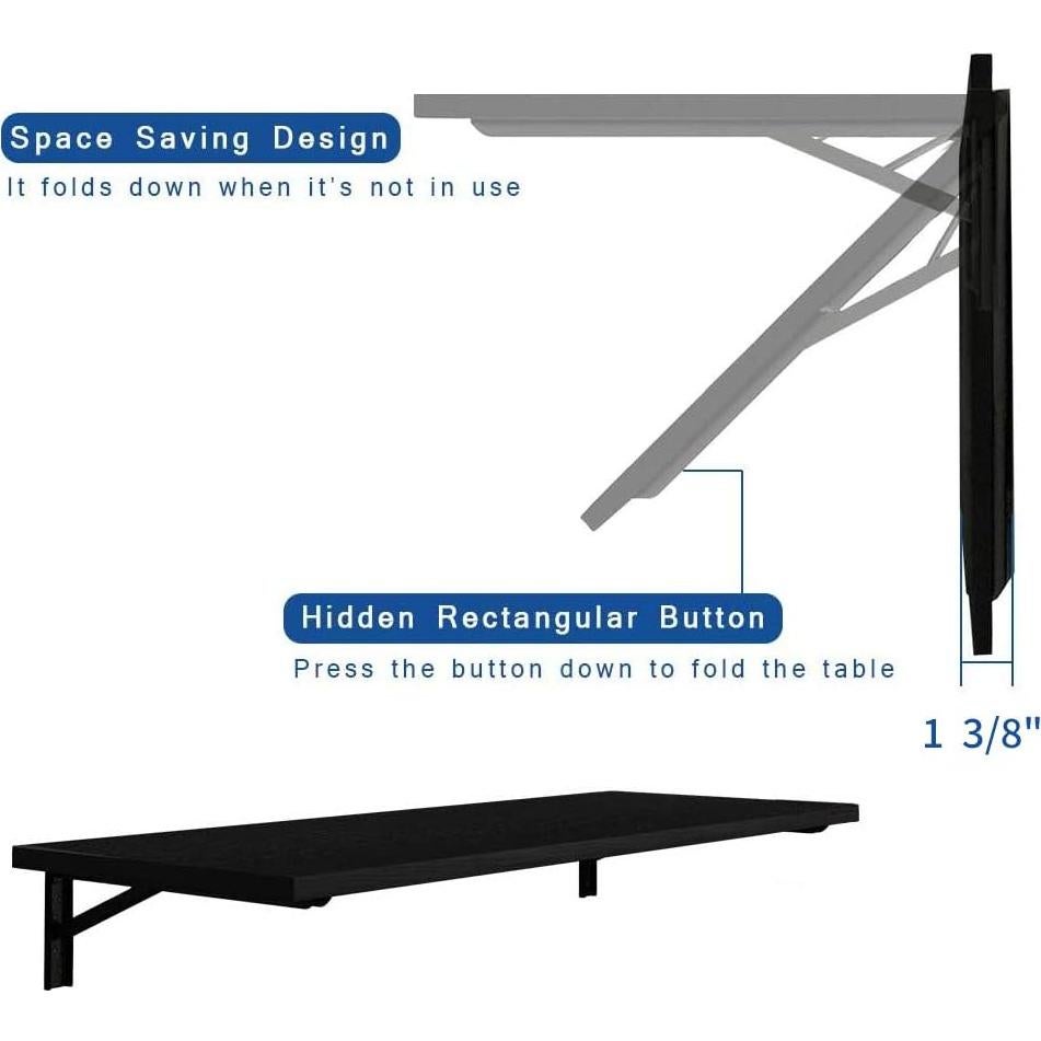 Mesa Plegable de Pared Necesita AC15DW 76,2x50,8 cm Blanca