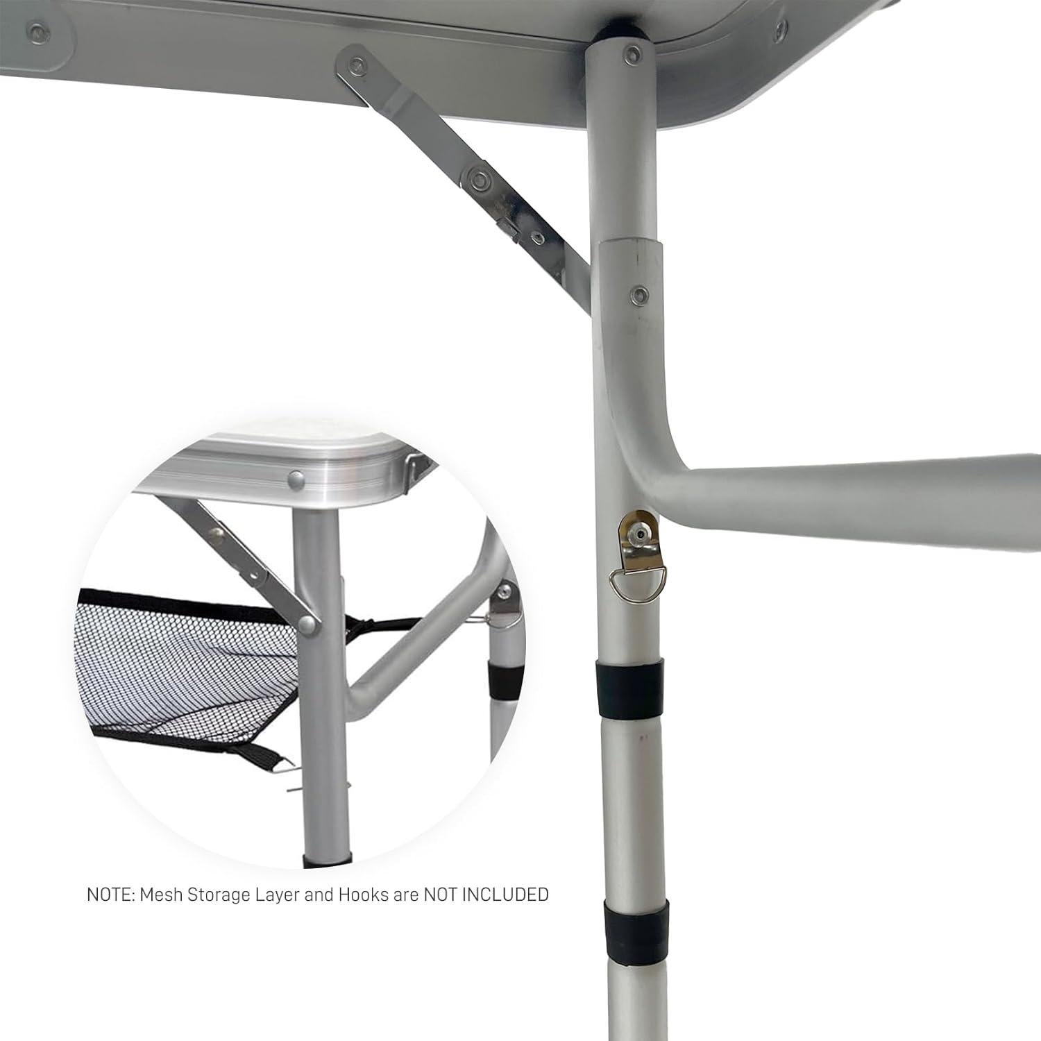 Mesa de Camping Plegable XFGSYXS 60x40cm Altura Ajustable