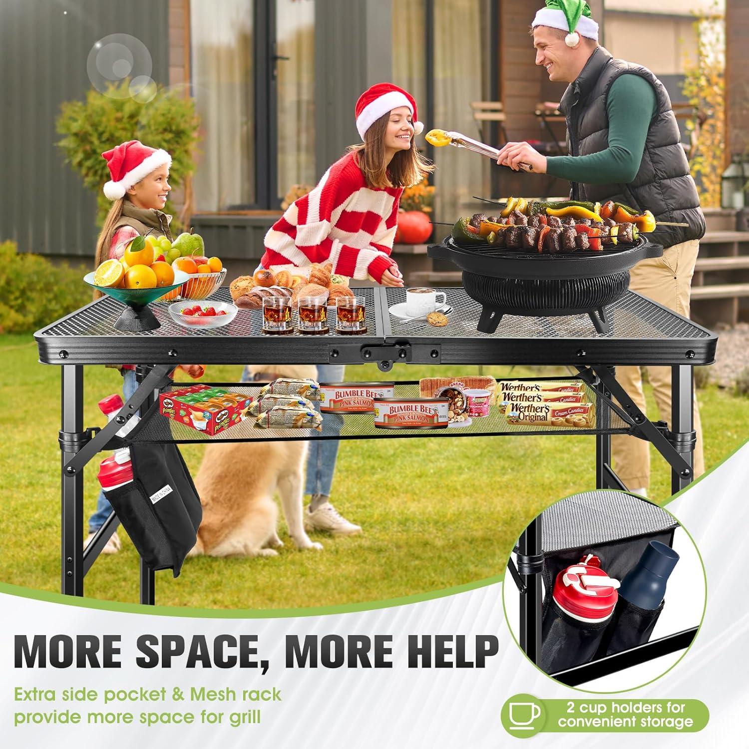 Mesa de Parrilla Plegable Ciavca 2,20 kg Ajustable