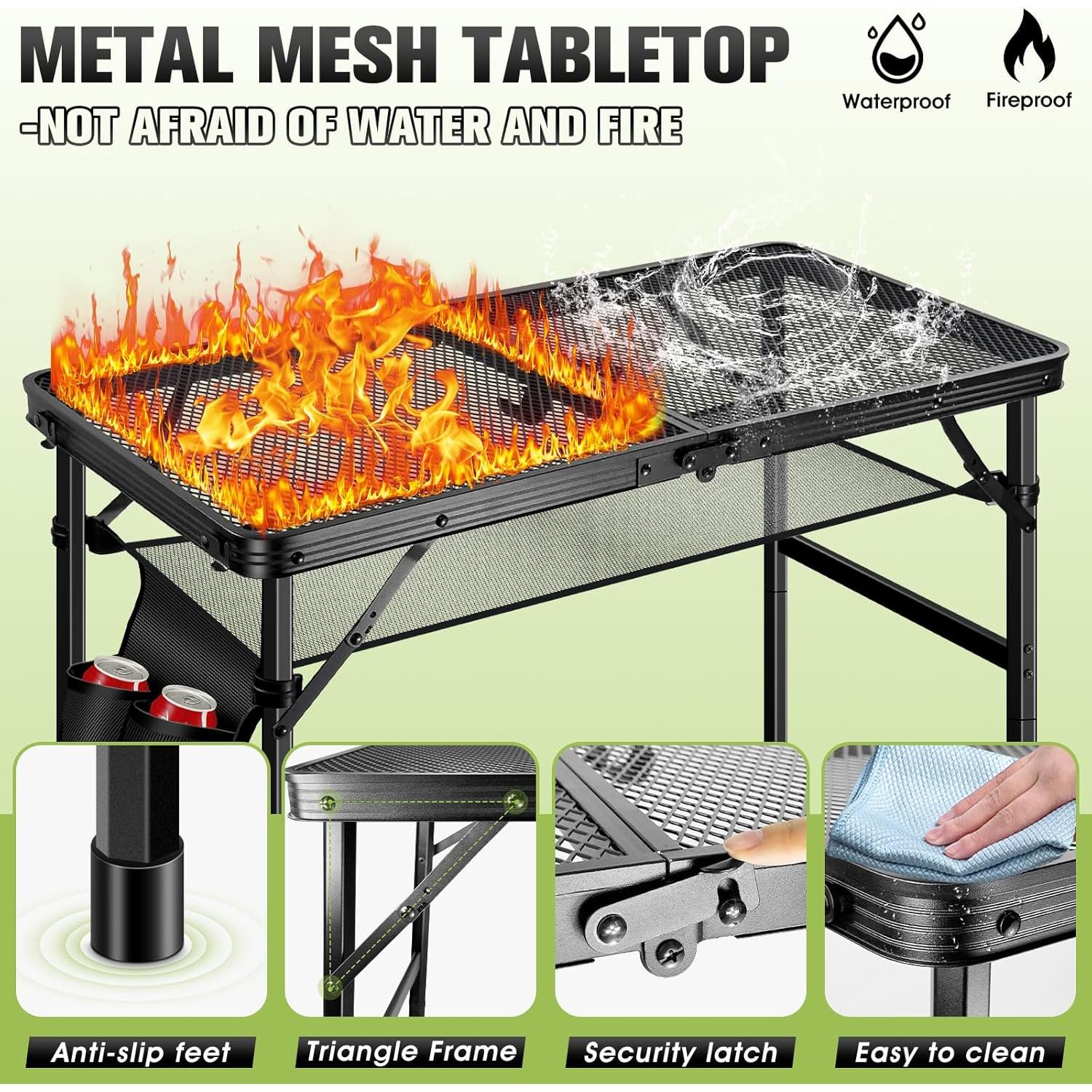 Mesa de Parrilla Plegable Ciavca 2,20 kg Ajustable