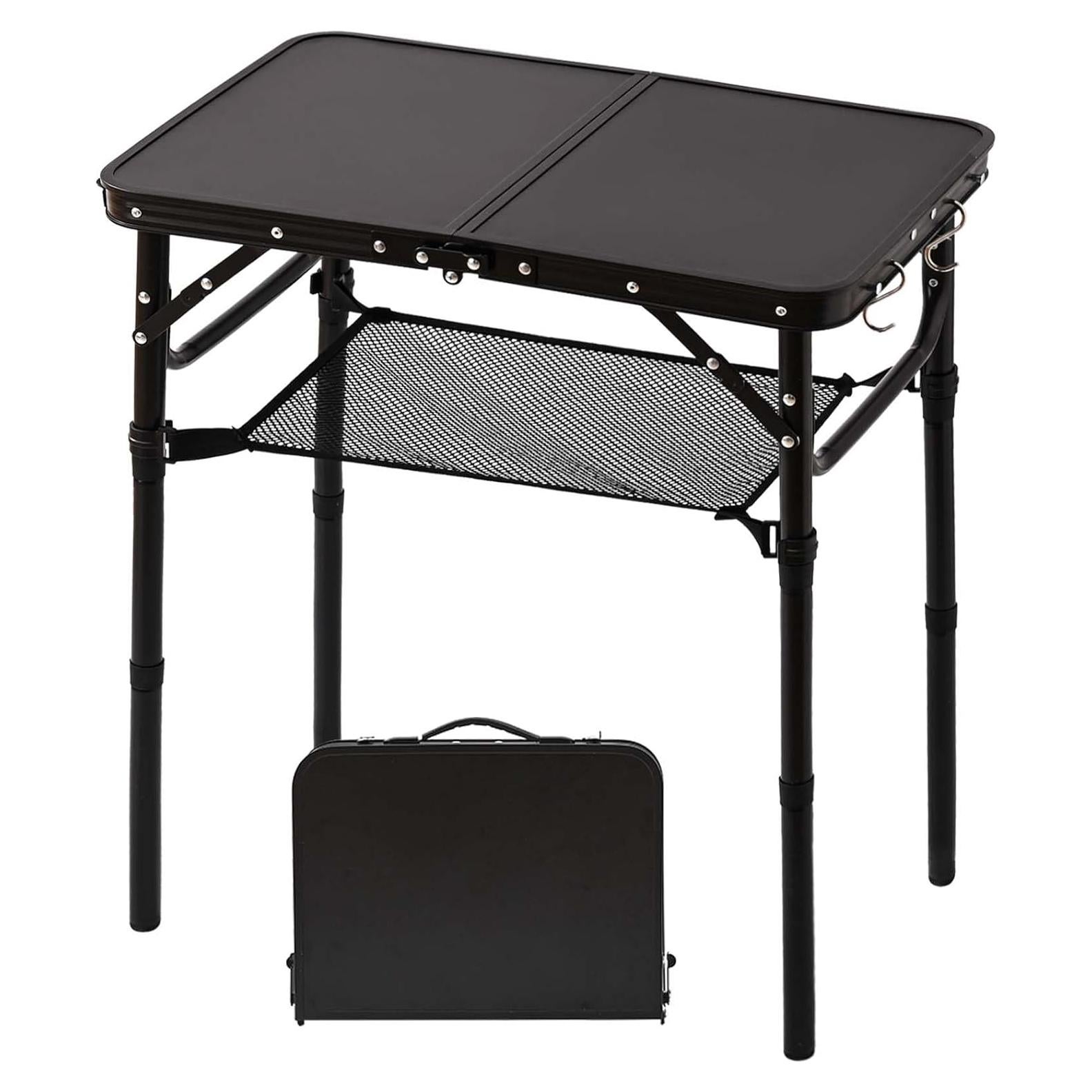 Mesa de Picnic Plegable YihuiKo Negra Mate 68.5 cm Ajustable