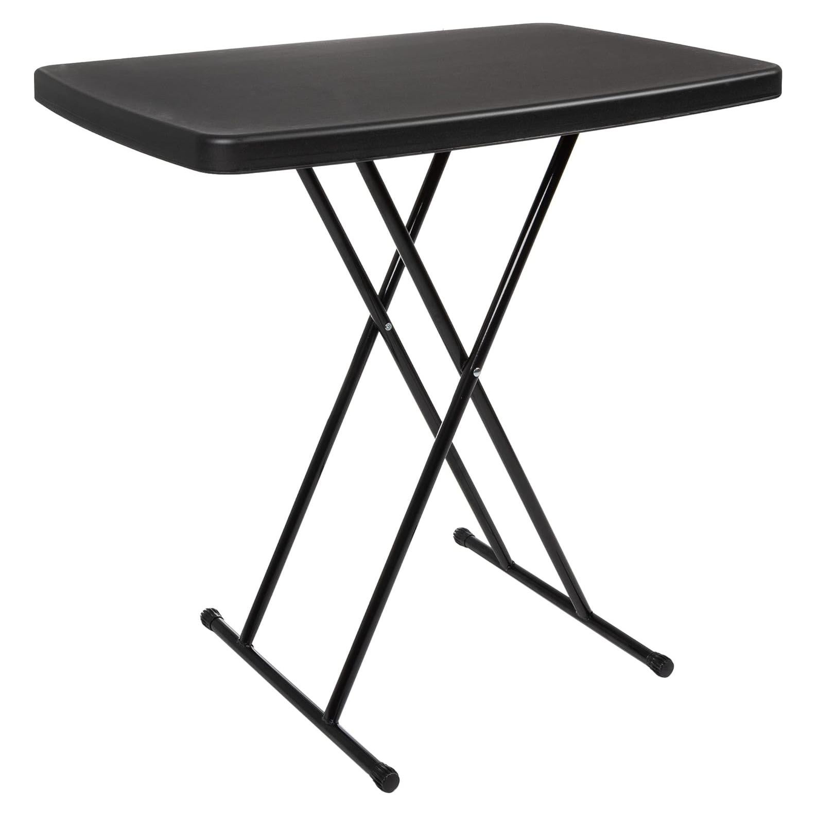 Mesa Plegable Pequeña Everyday Home Negra 63,5-71,1 cm