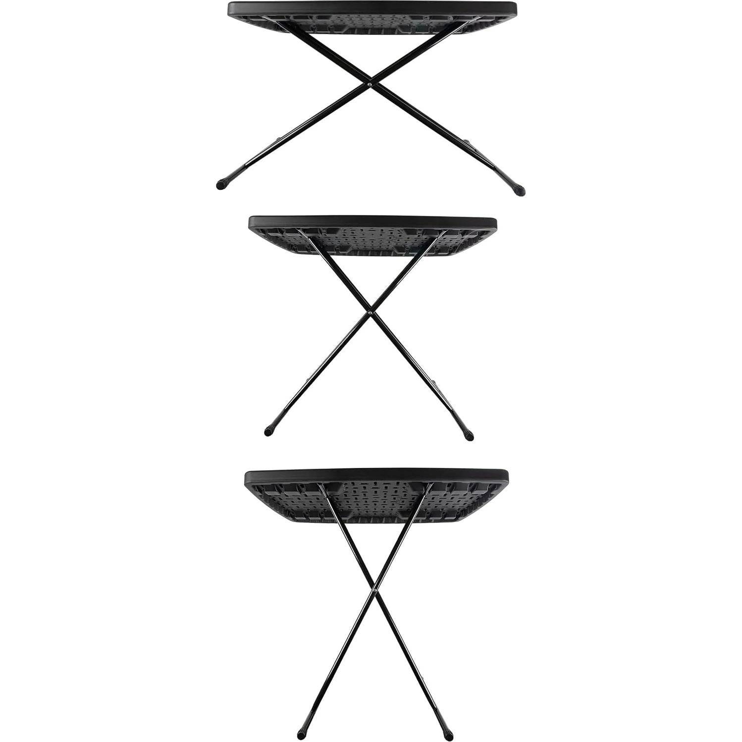 Mesa Plegable Pequeña Everyday Home Negra 63,5-71,1 cm