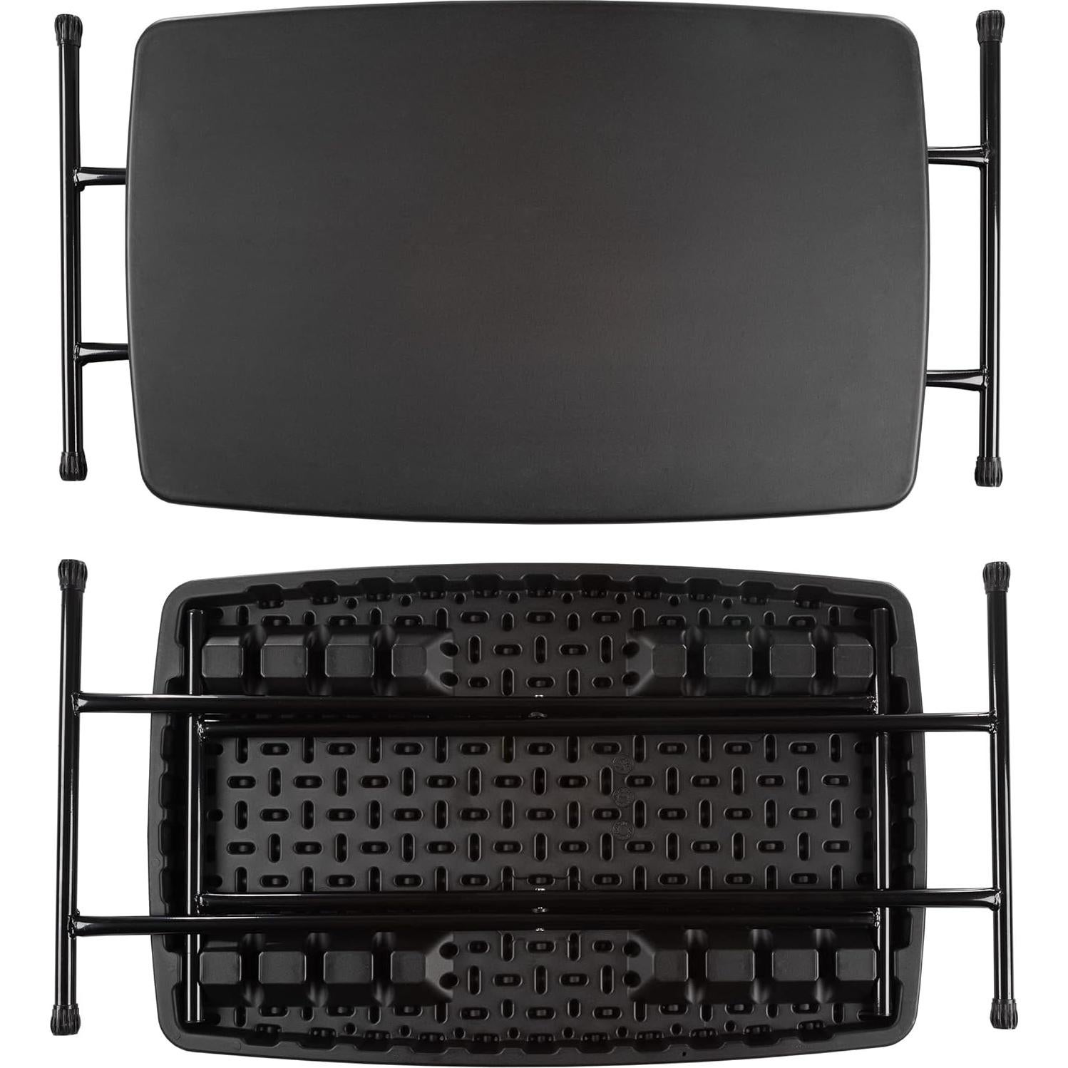 Mesa Plegable Pequeña Everyday Home Negra 63,5-71,1 cm