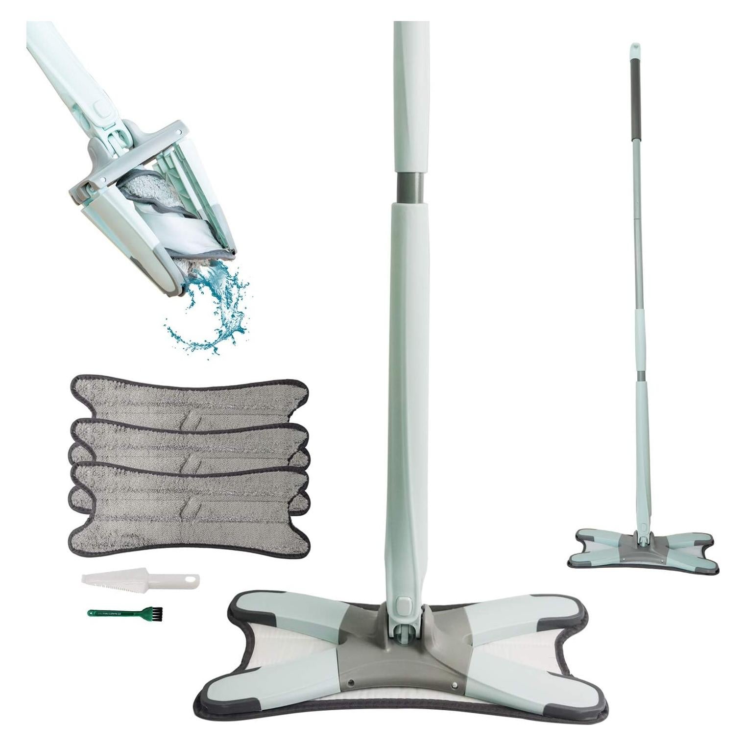 Mopa de Microfibra EZ SPARES X-Type con 3 Almohadillas Repuesto