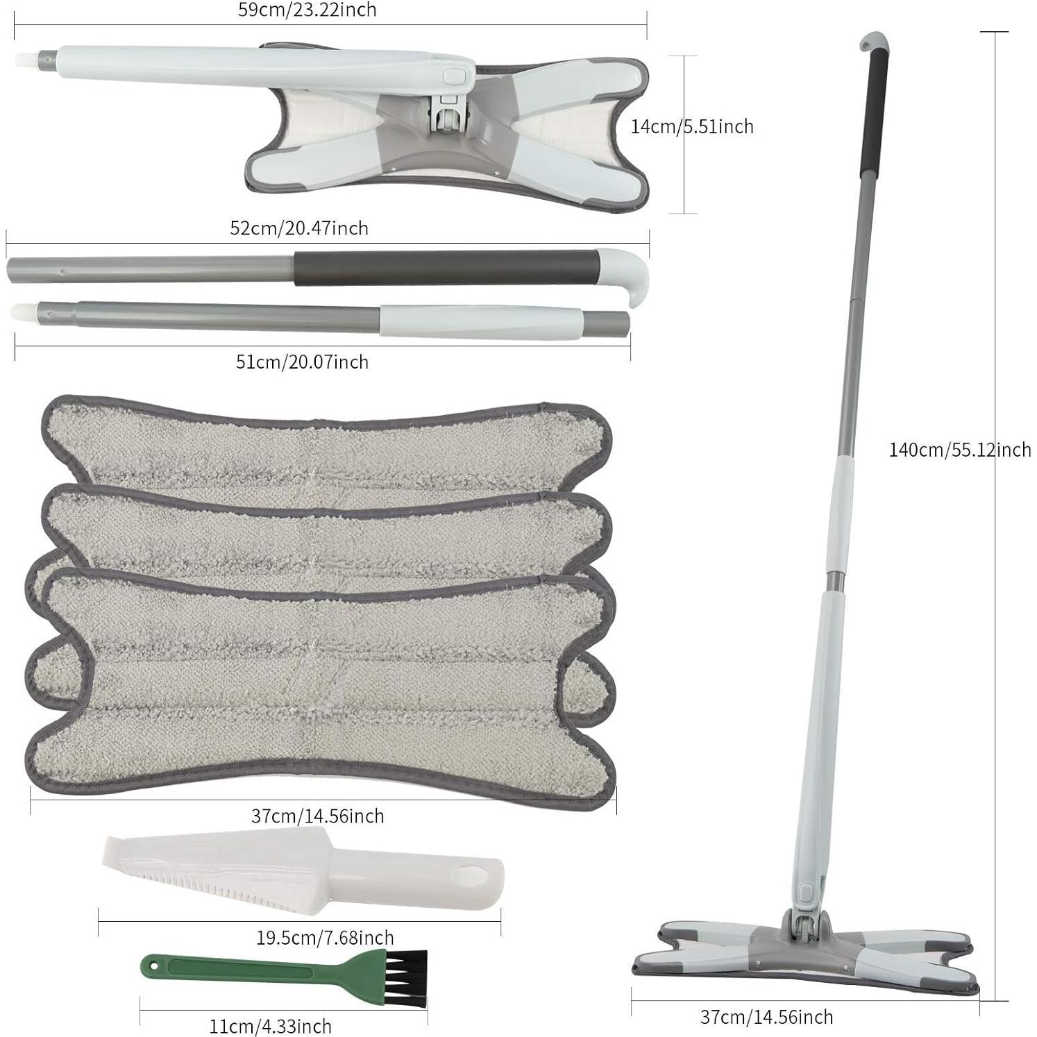 Mopa de Microfibra EZ SPARES X-Type con 3 Almohadillas Repuesto