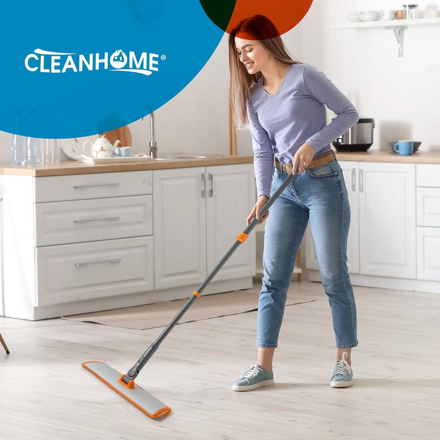 Mopa de Microfibra CLEANHOME con Mango Extensible 116-142 cm