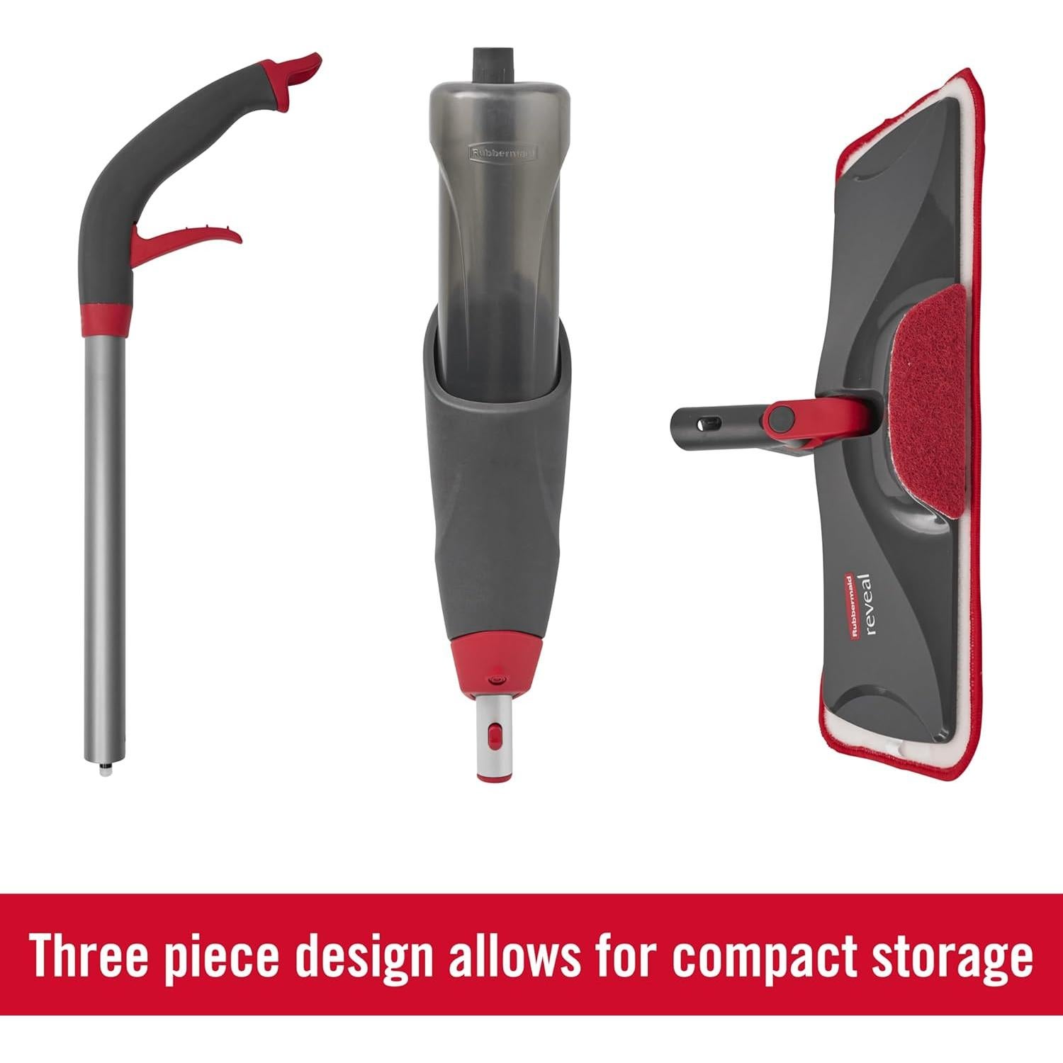 Mopa de Spray Rubbermaid Reveal con 3 Almohadillas Reutilizables