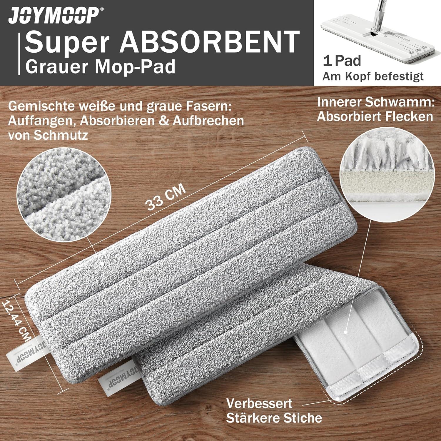Mopa Plana Microfibra JOYMOOP 127 cm con Cabezal 33 cm