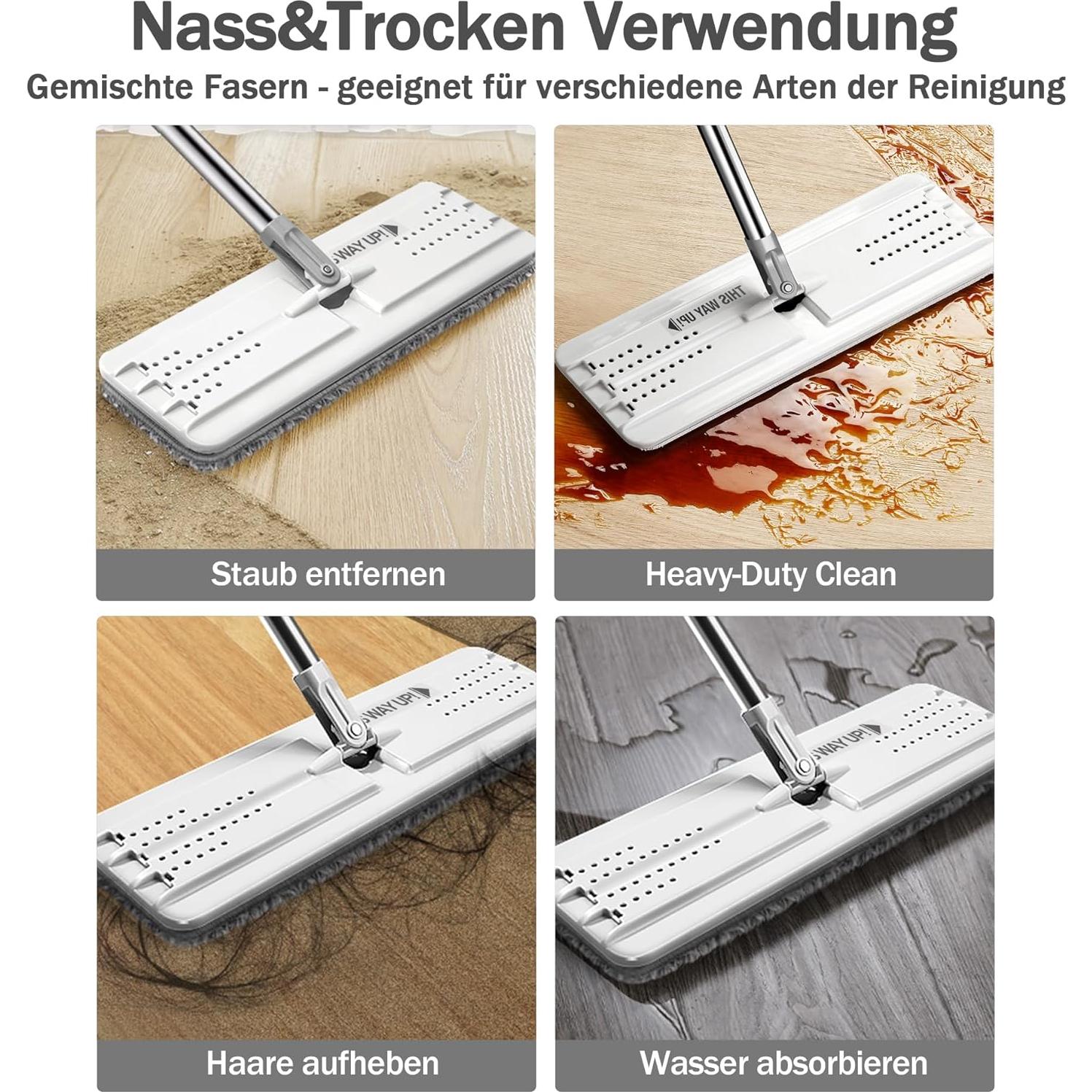 Mopa Plana Microfibra JOYMOOP 127 cm con Cabezal 33 cm