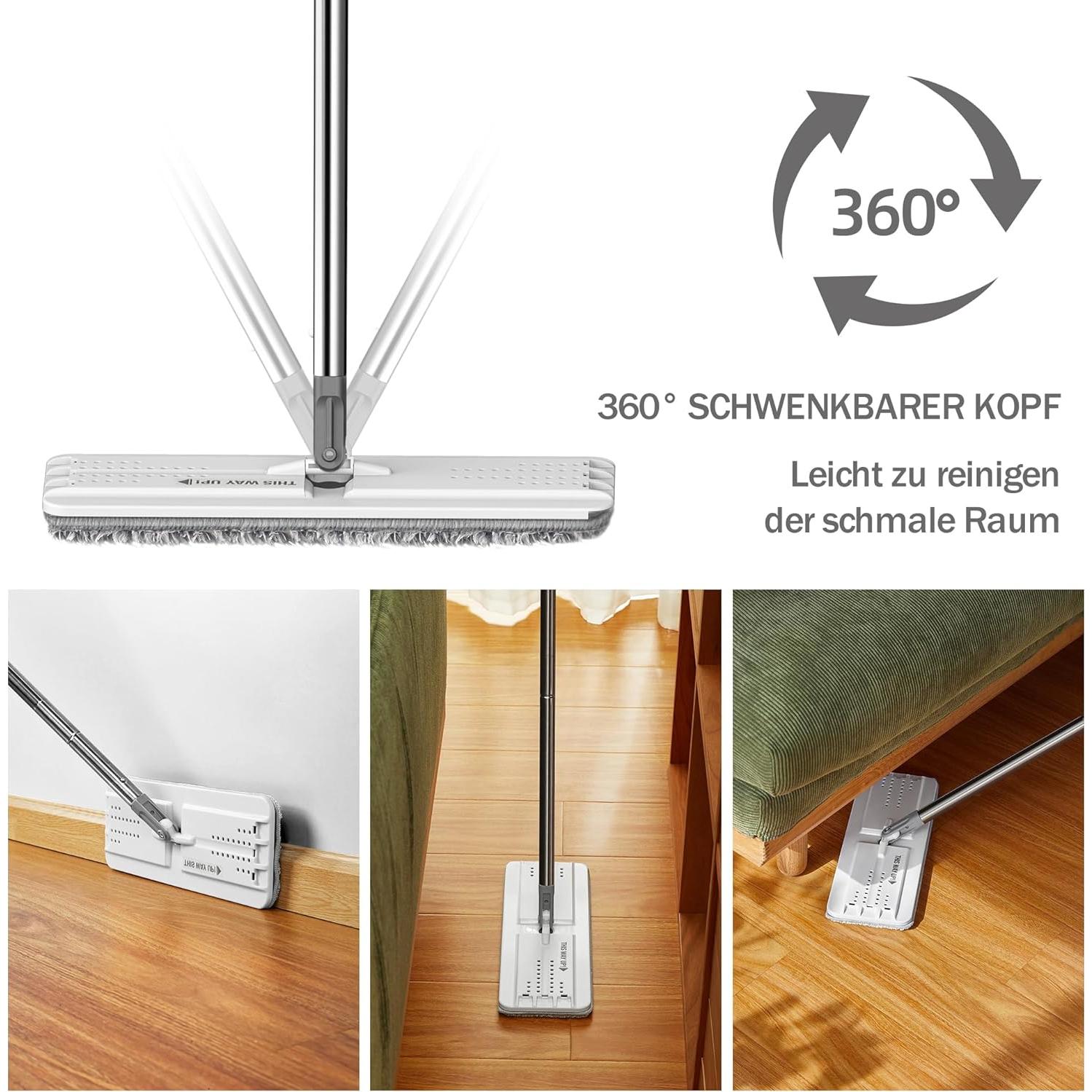 Mopa Plana Microfibra JOYMOOP 127 cm con Cabezal 33 cm