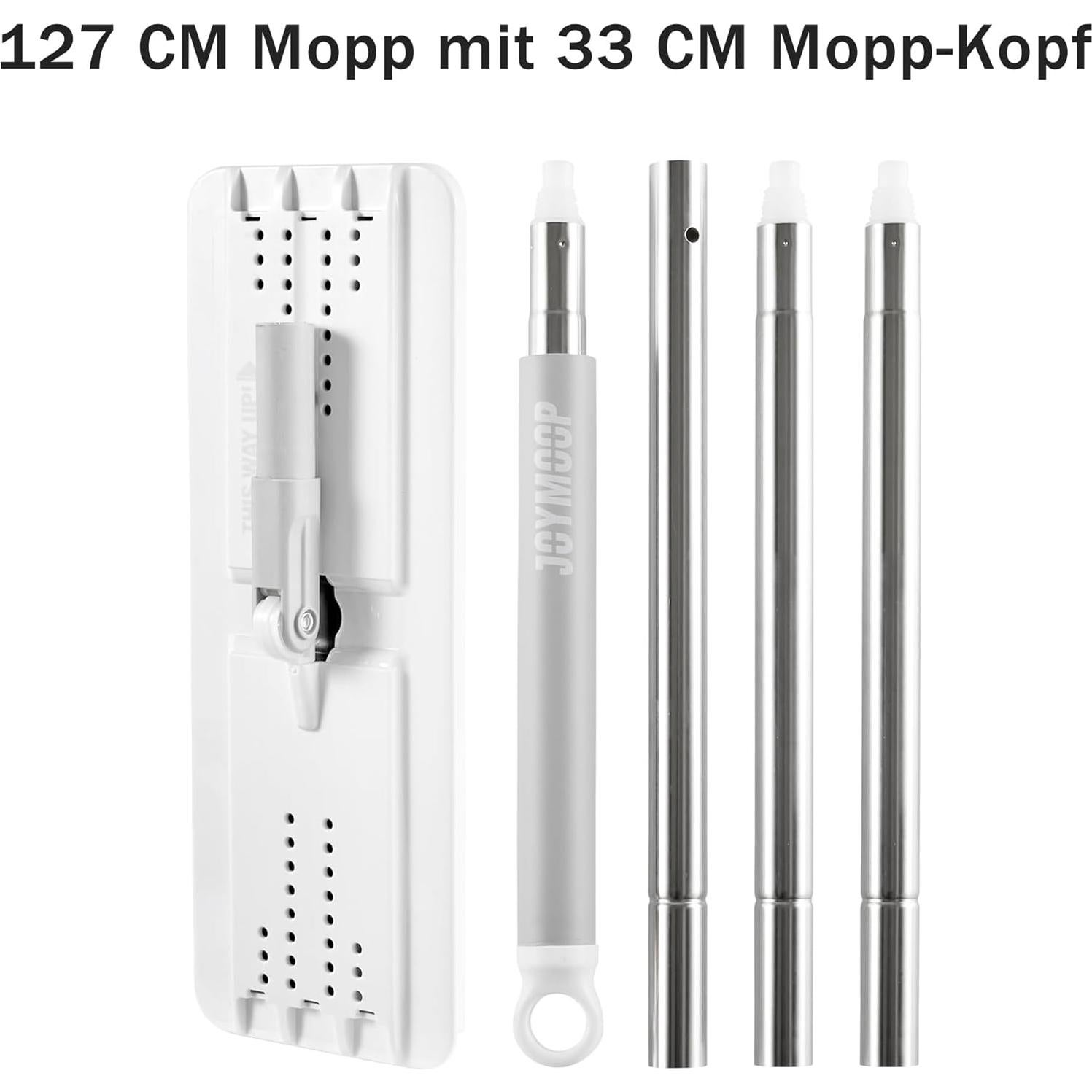 Mopa Plana Microfibra JOYMOOP 127 cm con Cabezal 33 cm