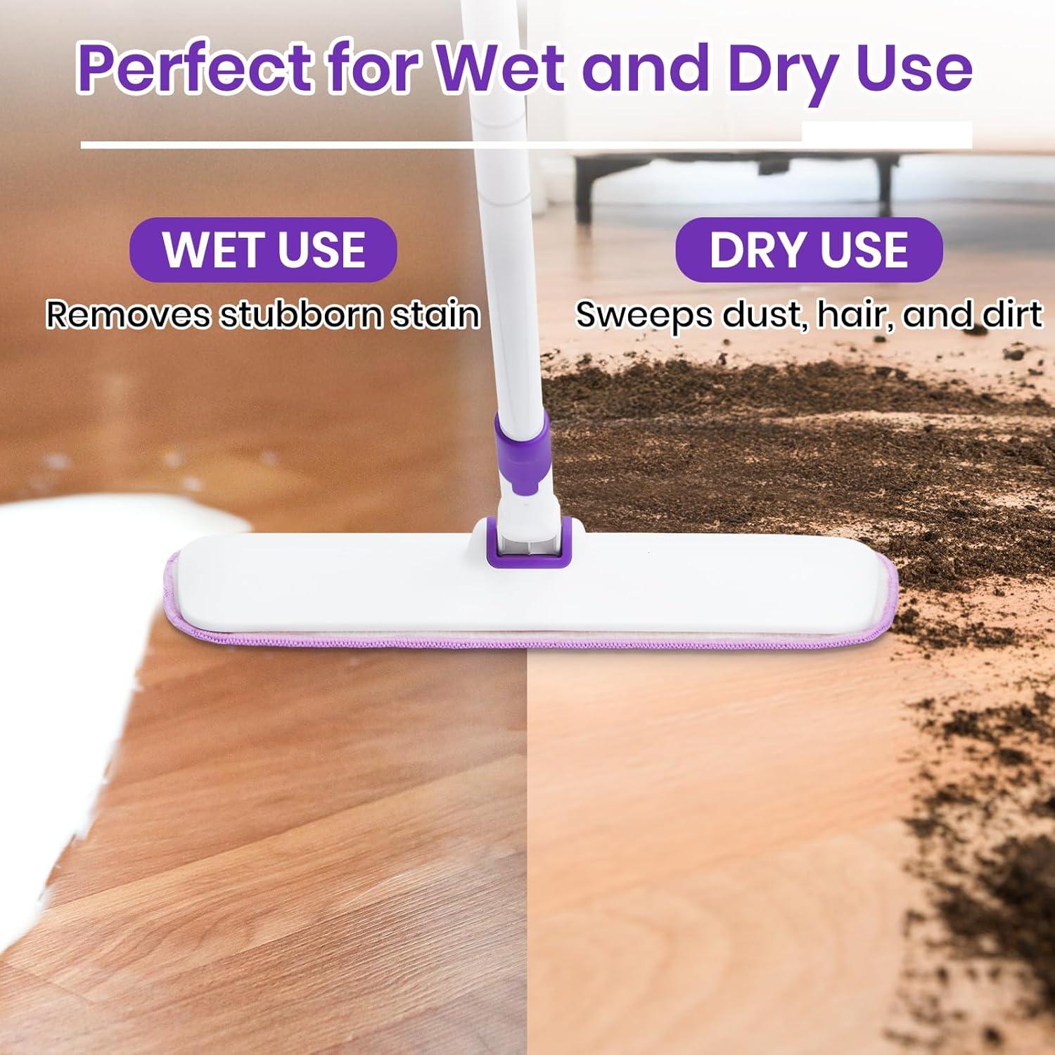 Mopa de Polvo MAVRIZ Microfibra Lavable 40 cm Mango Largo