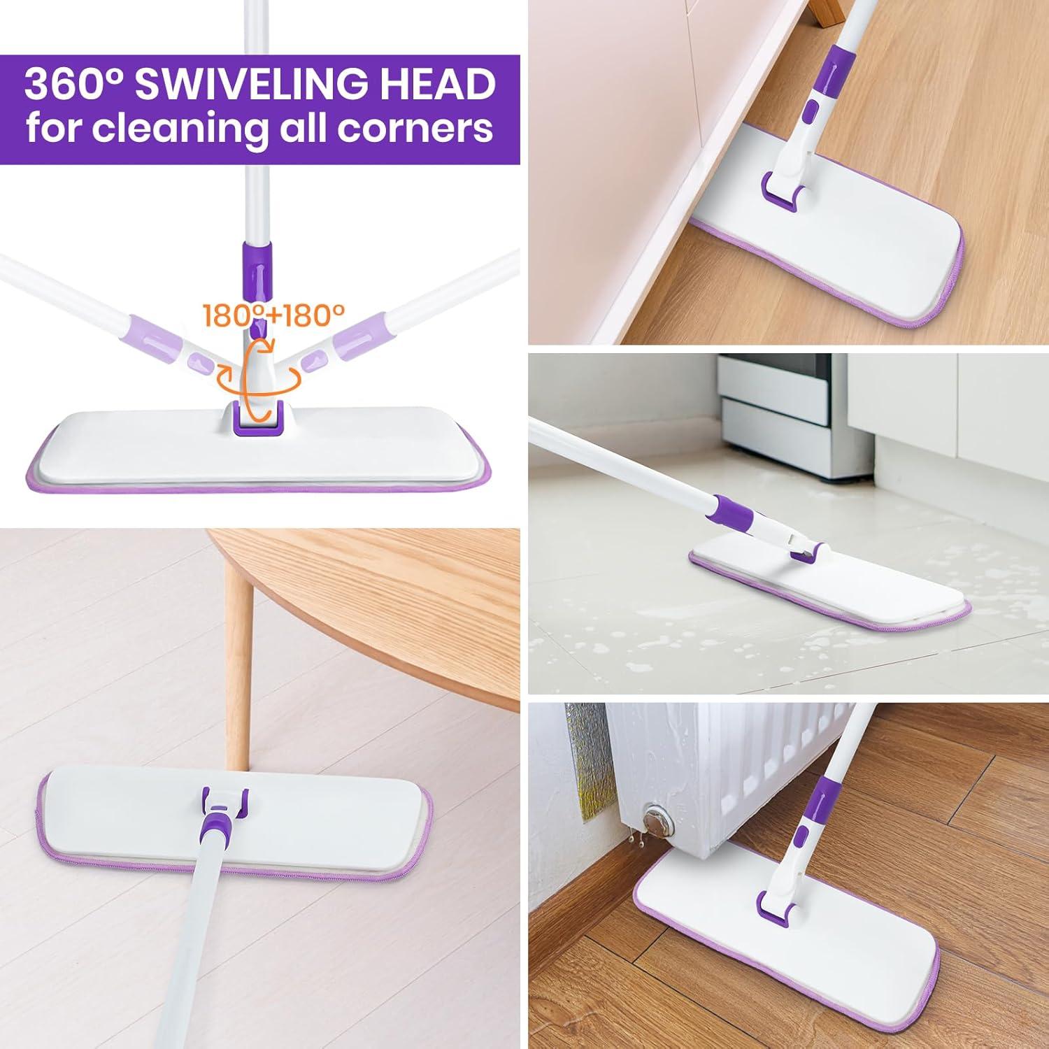 Mopa de Polvo MAVRIZ Microfibra Lavable 40 cm Mango Largo