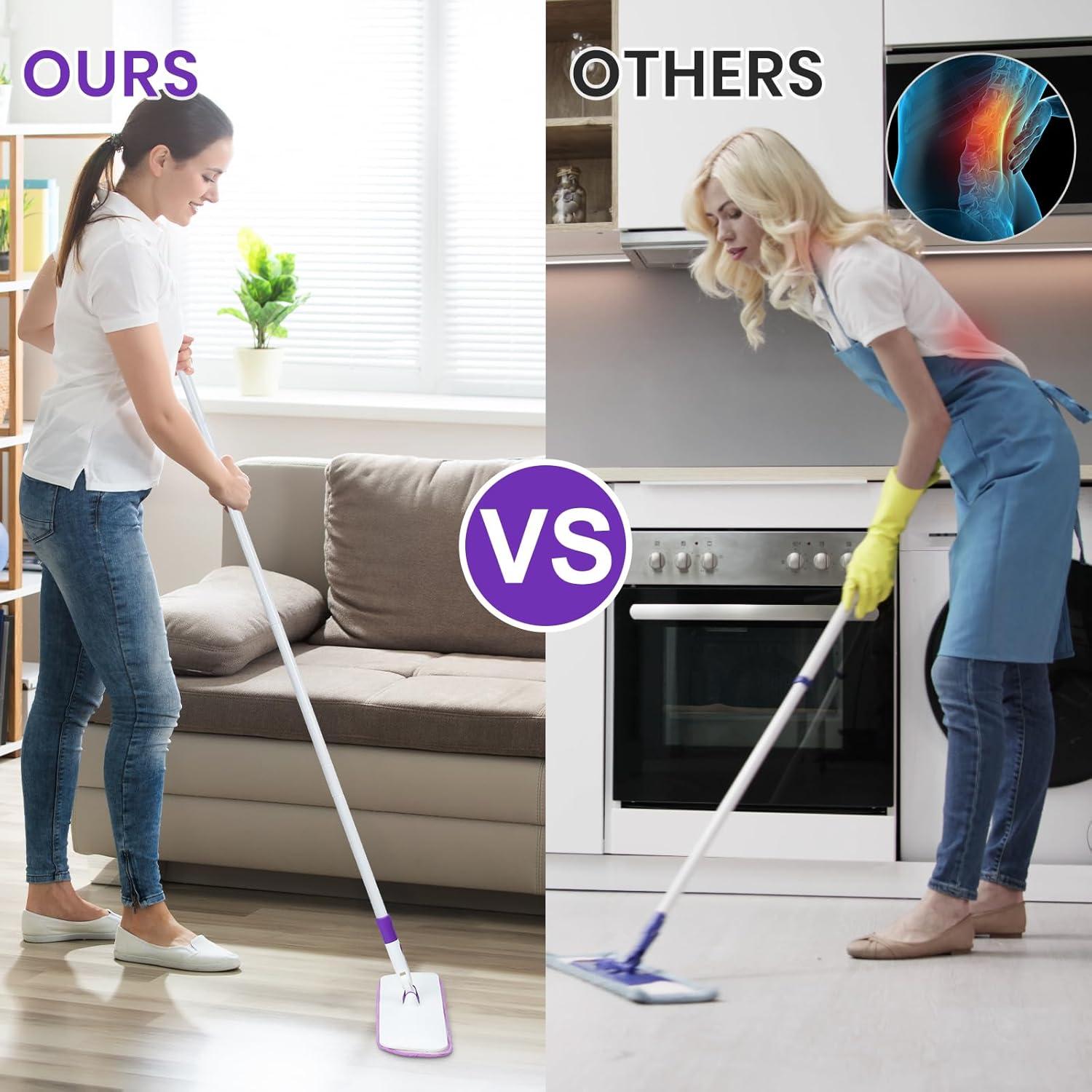 Mopa de Polvo MAVRIZ Microfibra Lavable 40 cm Mango Largo