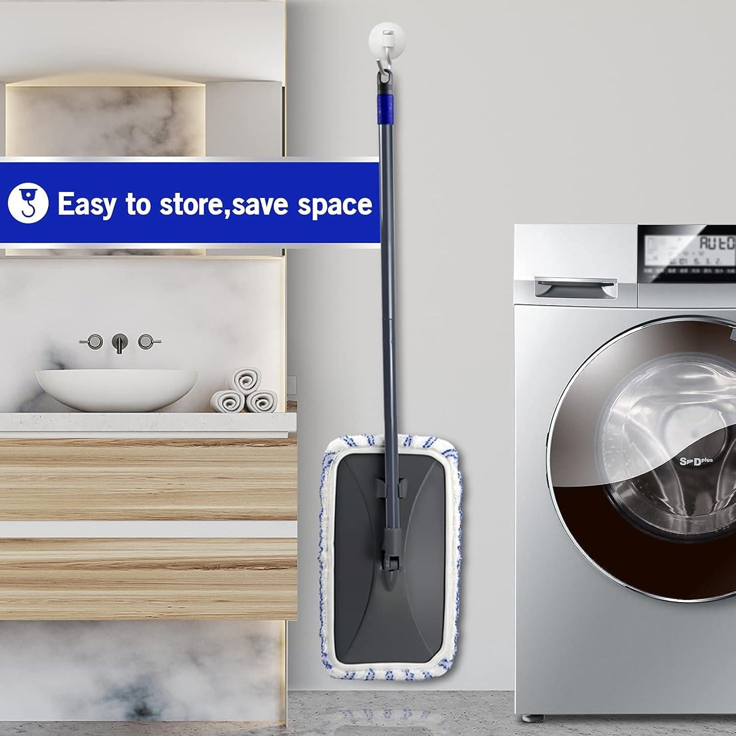 Mop de Microfibra MASTERTOP Grande con Mango Telescópico