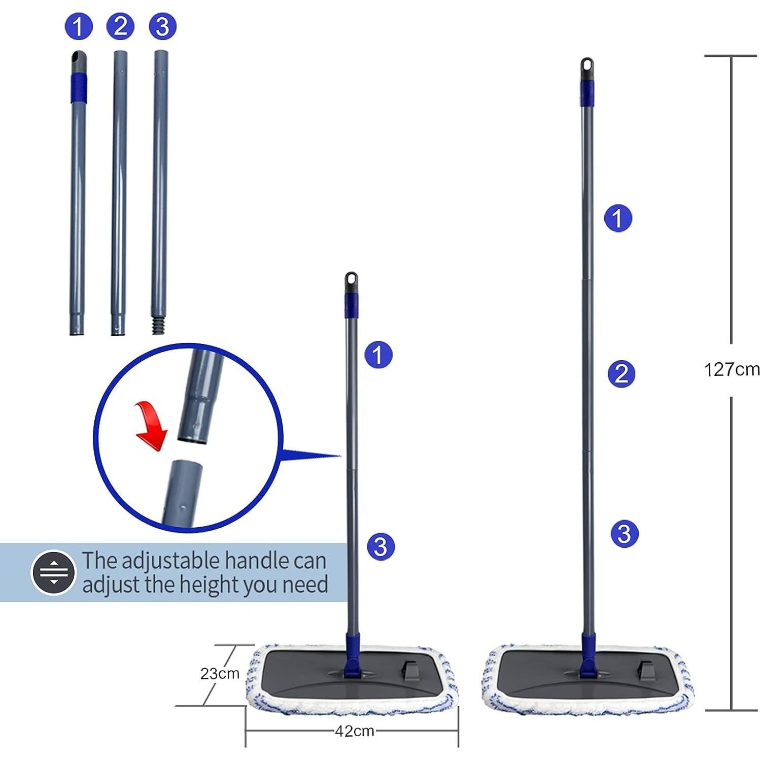 Mop de Microfibra MASTERTOP Grande con Mango Telescópico