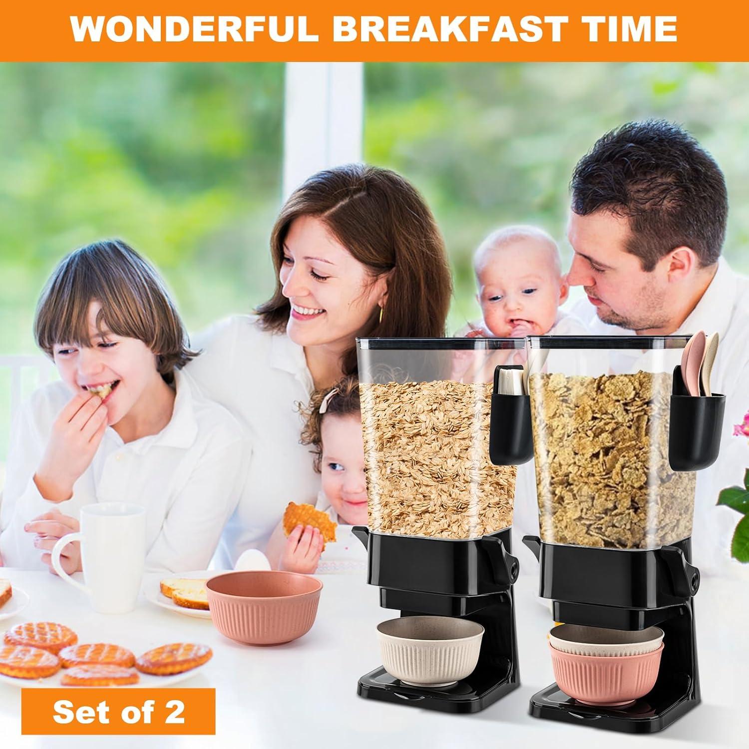 Dispensador de Cereal OSACOE Negro 2 Paquete 5.5L