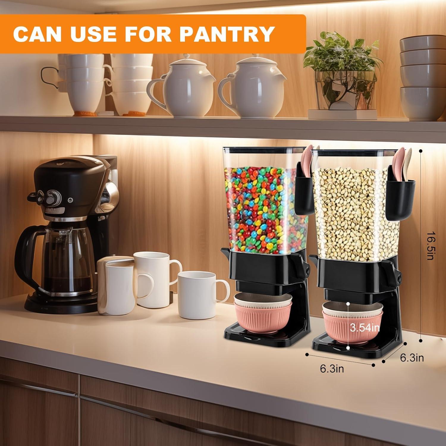 Dispensador de Cereal OSACOE Negro 2 Paquete 5.5L