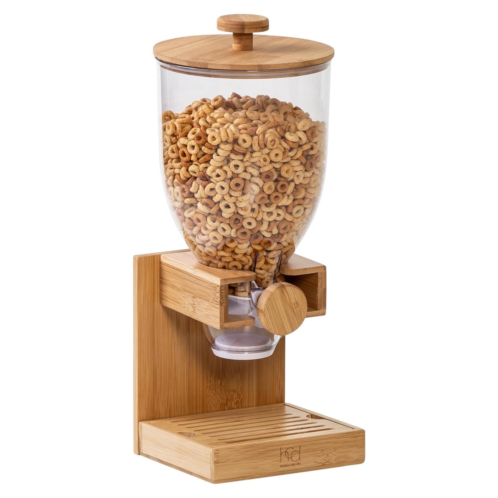 Dispensador de Cereal Honey-Can-Do KCH-09867 de Bambú Natural