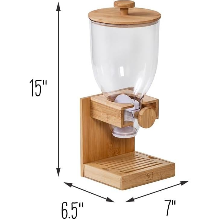 Dispensador de Cereal Honey-Can-Do KCH-09867 de Bambú Natural