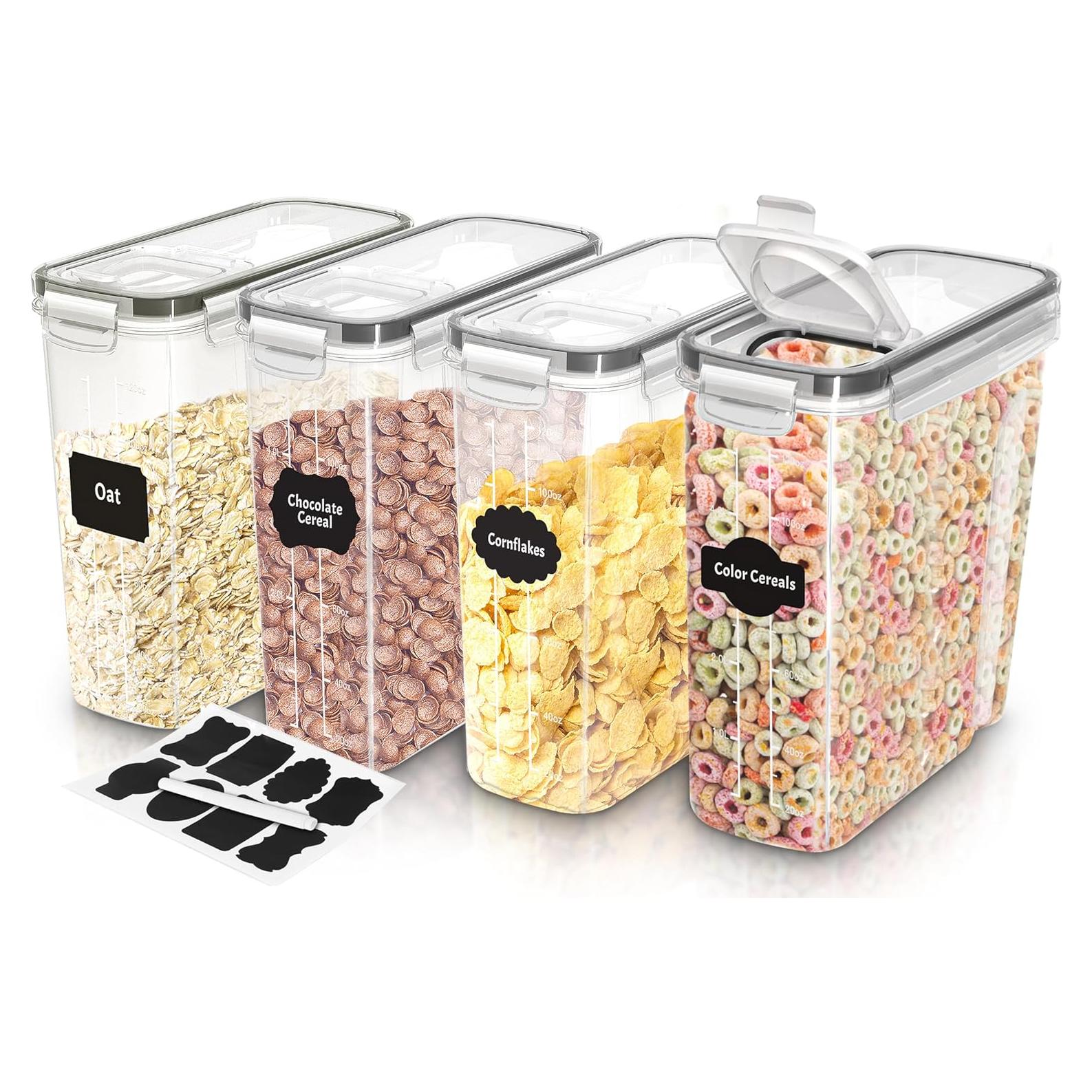 Contenedores de Cereal Utopia Kitchen 4L Herméticos Paquete 4