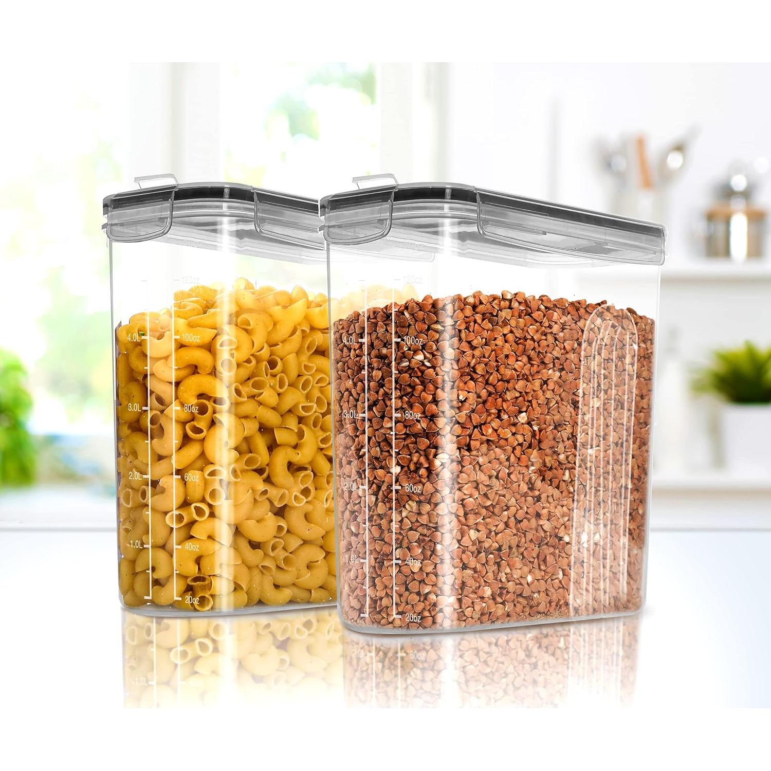 Contenedores de Cereal Utopia Kitchen 4L Herméticos Paquete 4