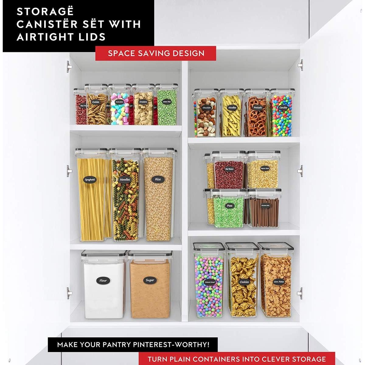 Contenedores de Cereal DWELLZA COCINA 4 Piezas 4L Herméticos