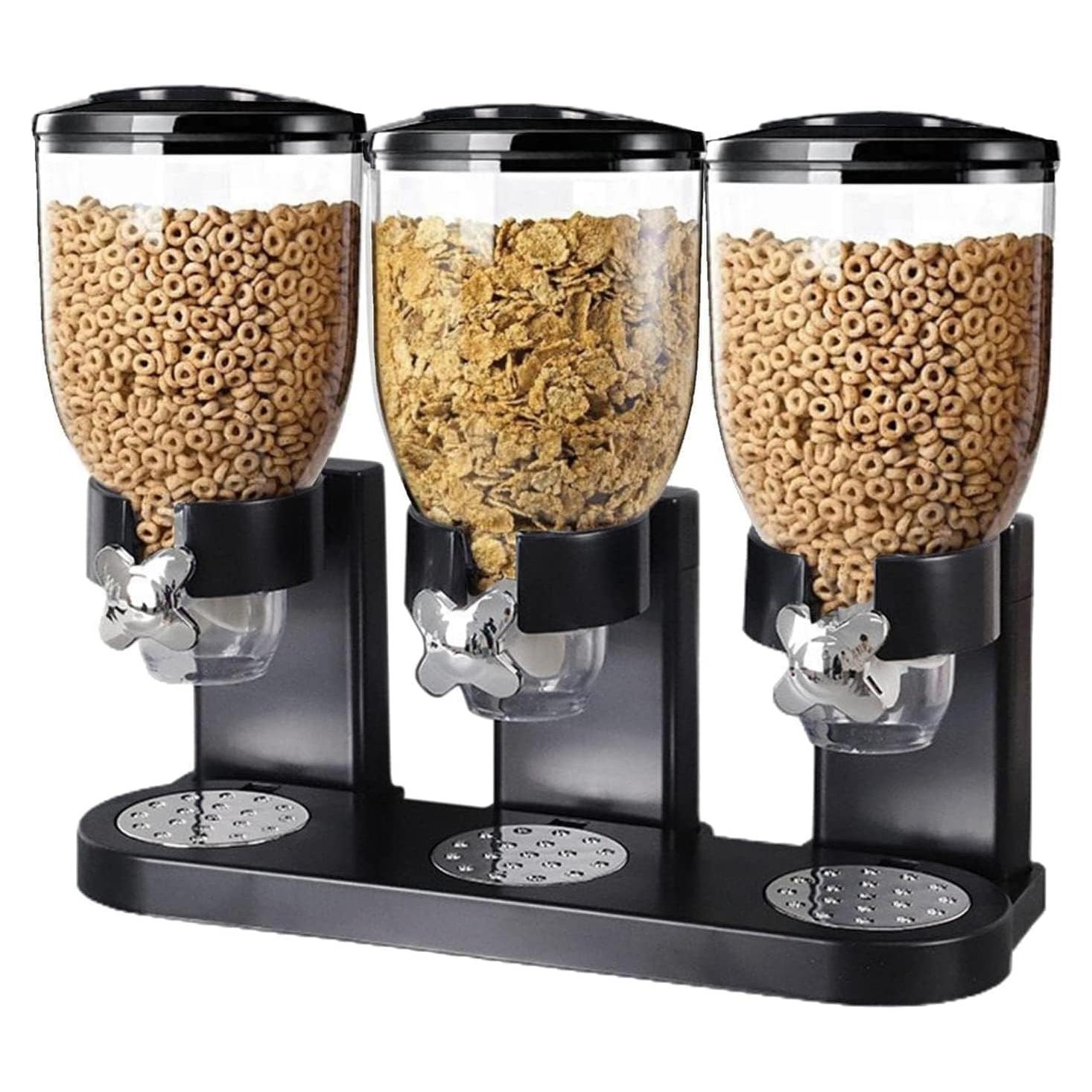 Dispensador de Alimentos Triple ELD 44x16x35cm Acrílico