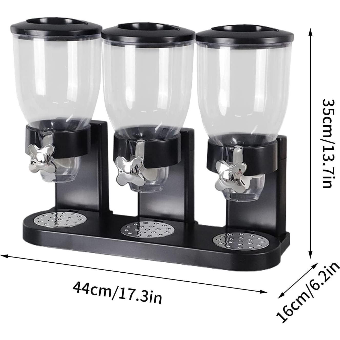 Dispensador de Alimentos Triple ELD 44x16x35cm Acrílico